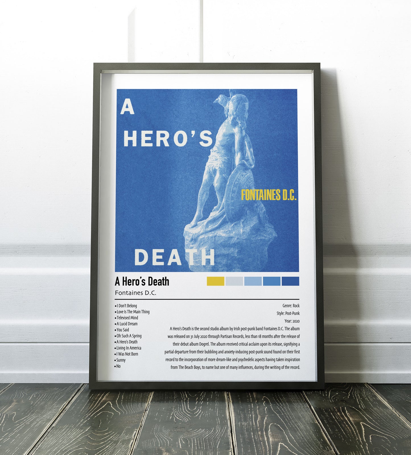 Fontaines D.C. | A Hero's Death | Custom Album Cover Poster Print