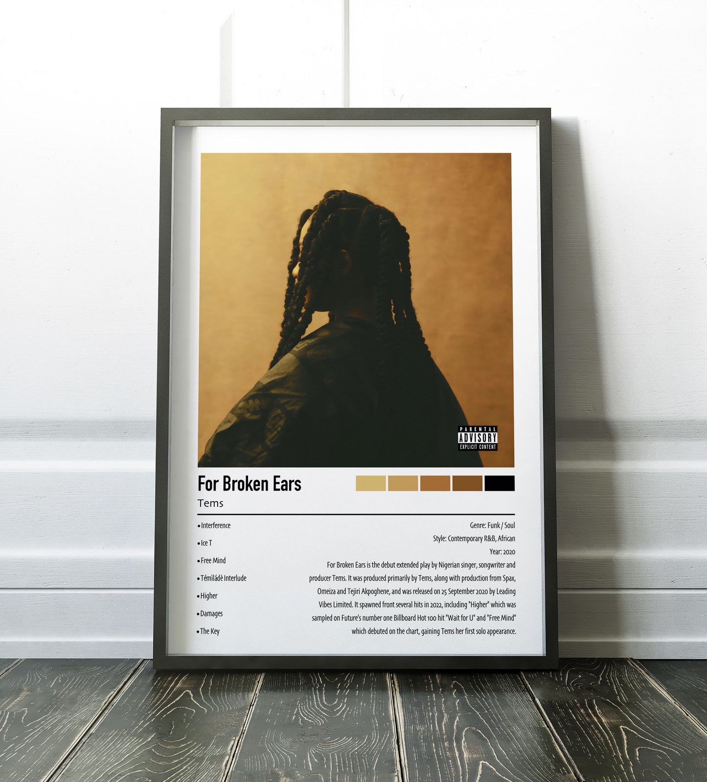 Tems | For Broken Ears | Custom Album Cover Poster Print