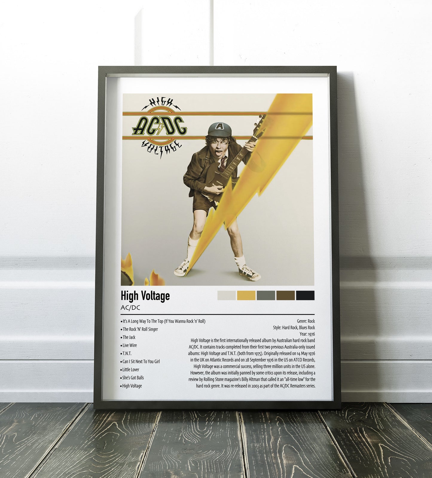 AC/DC | High Voltage | Custom Album Cover Poster Print
