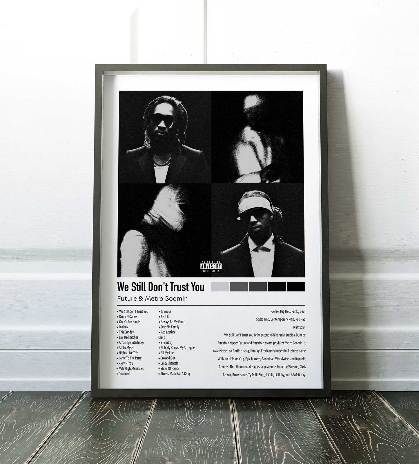 Future & Metro Boomin | We Still Don't Trust You | Custom Album Cover Poster Print