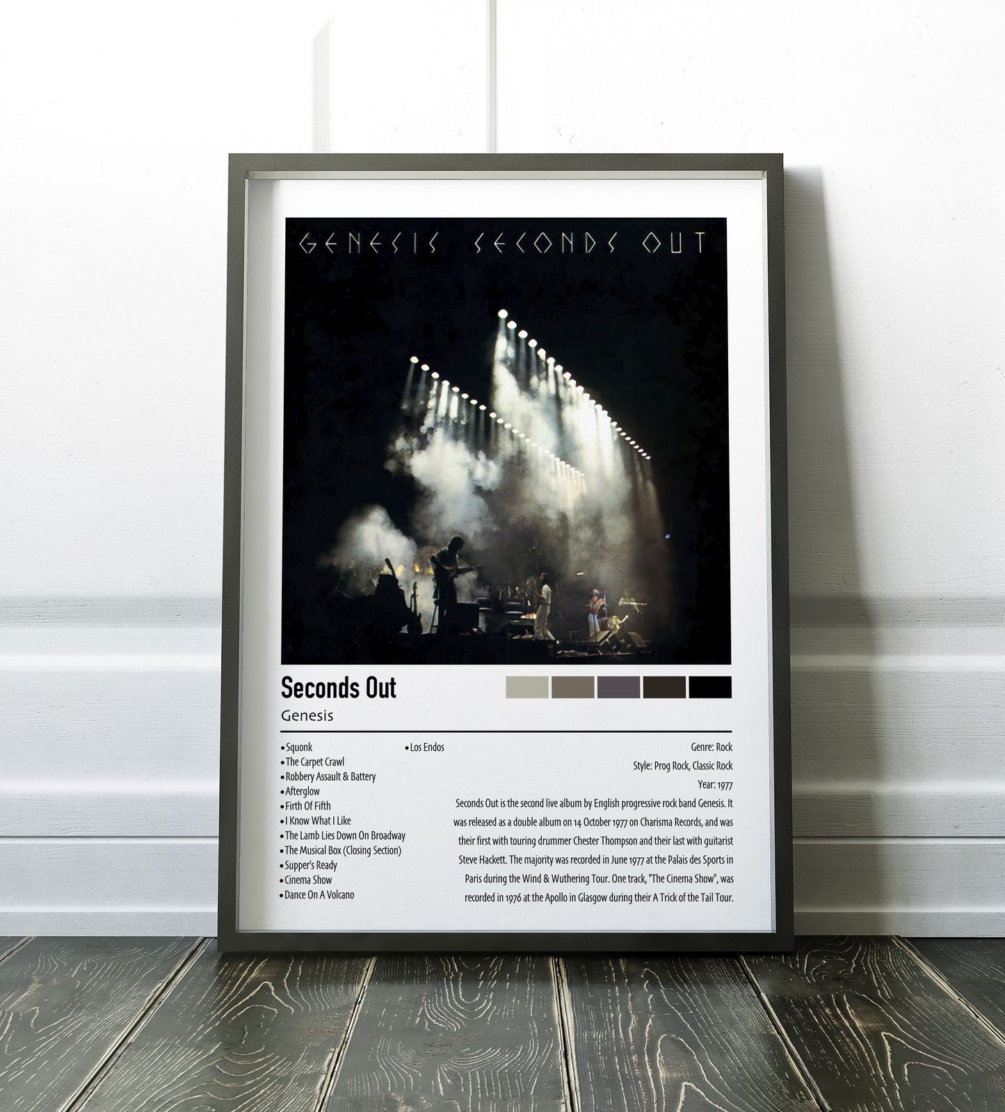 Genesis | Seconds Out | Custom Album Cover Poster Print