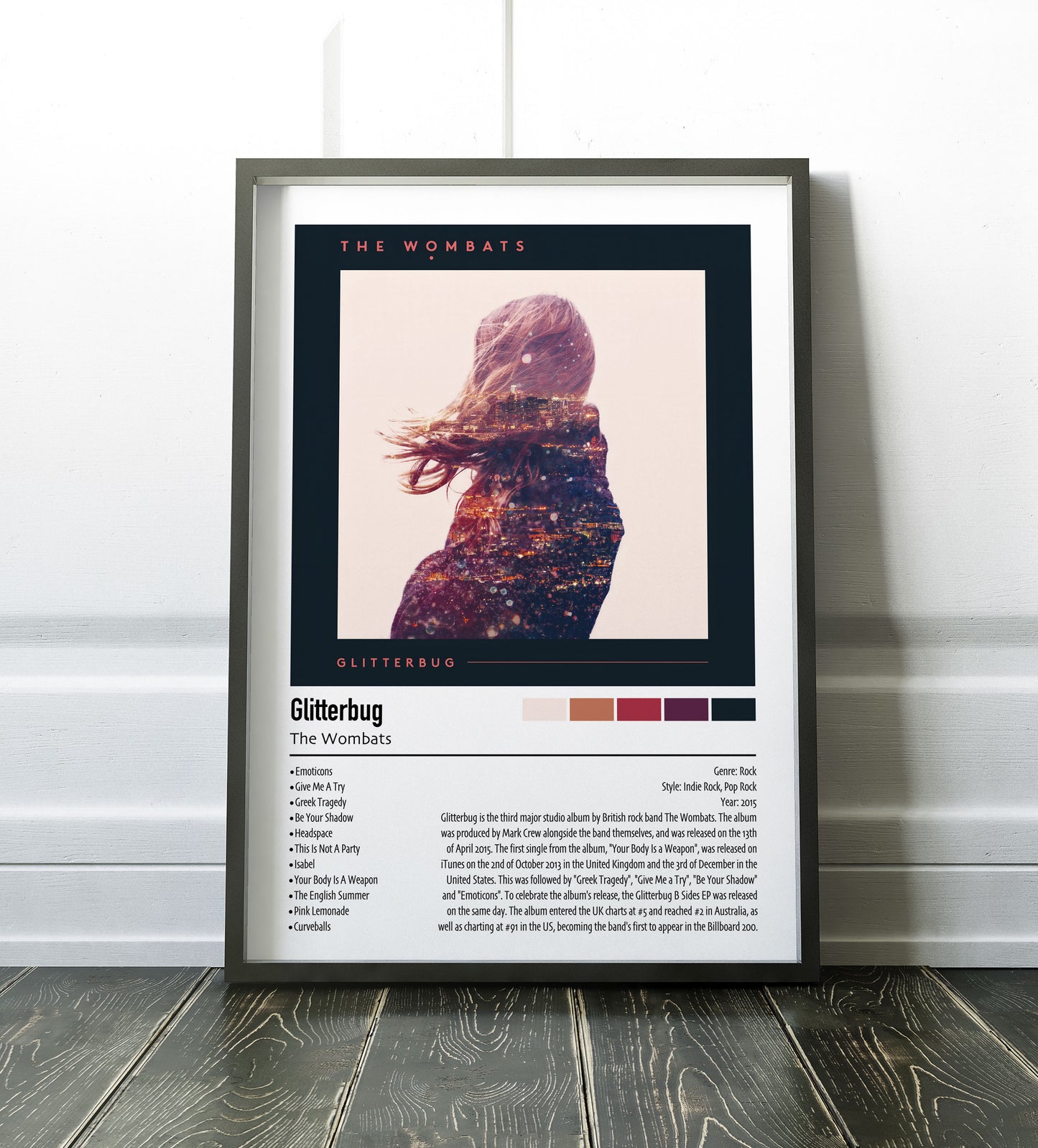 The Wombats | Glitterbug | Custom Album Cover Poster Print