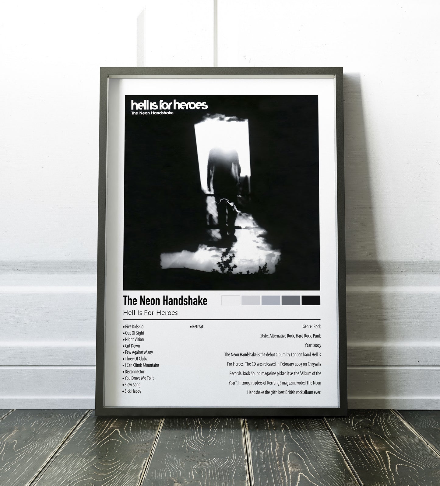 Hell Is For Heroes | The Neon Handshake | Custom Album Cover Poster Print