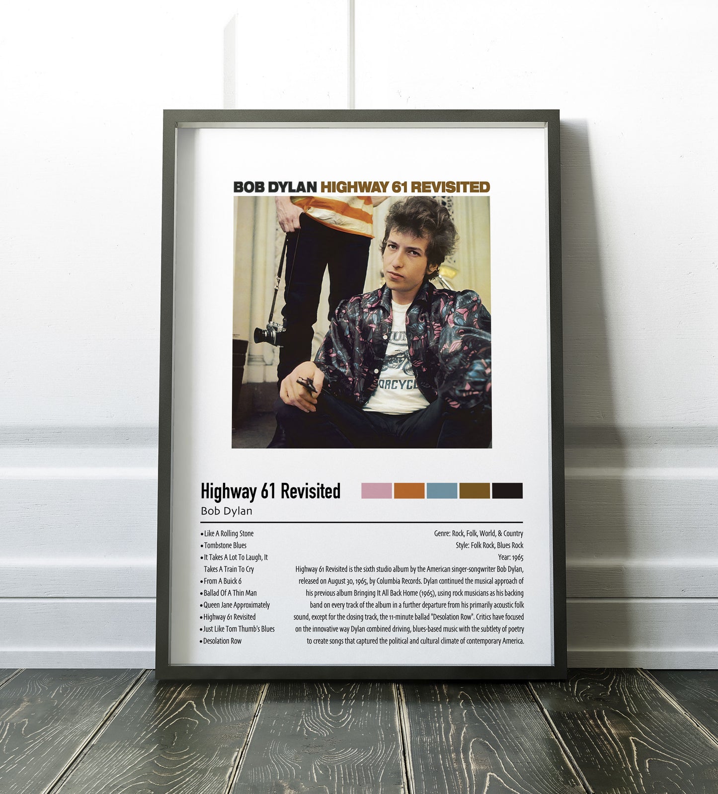 Bob Dylan | Highway 61 Revisited | Custom Album Cover Poster Print