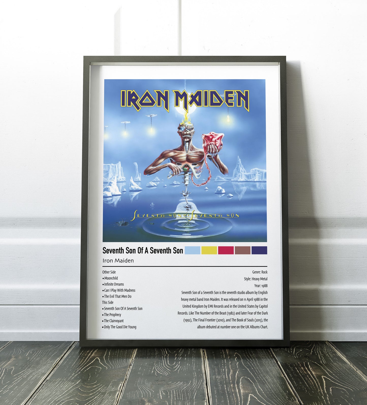 Iron Maiden | Seventh Son Of A Seventh Son | Custom Album Cover Poster Print