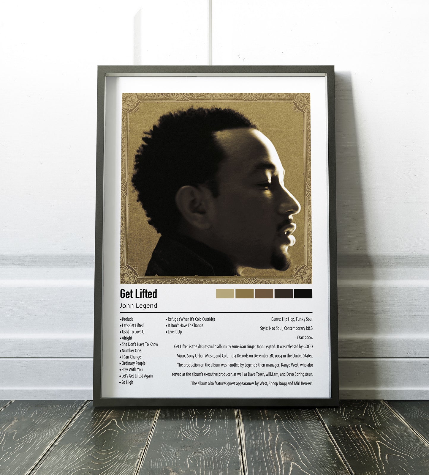 John Legend | Get Lifted | Custom Album Cover Poster Print