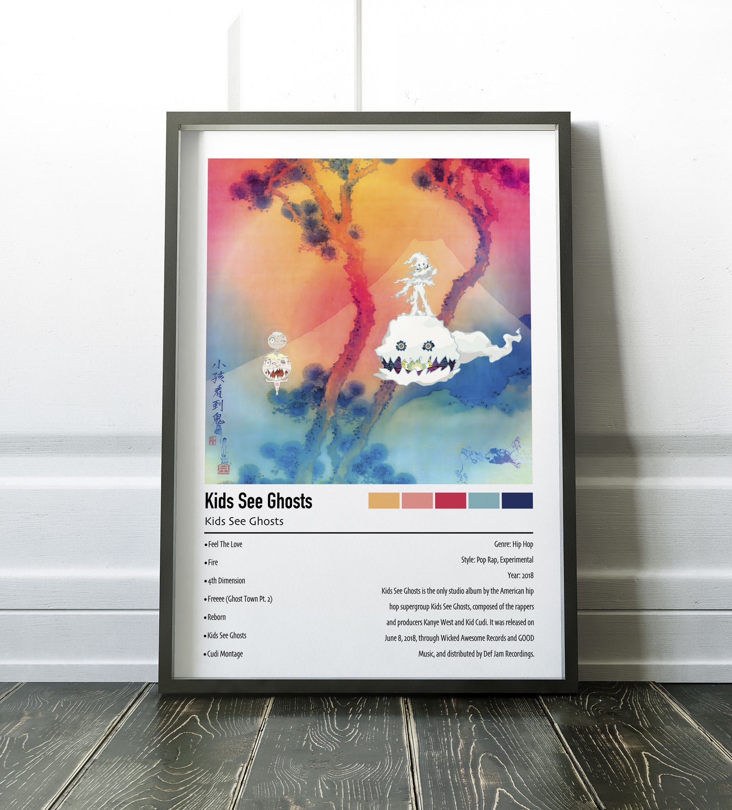 Kids See Ghosts | Kids See Ghosts | Custom Album Cover Poster Print