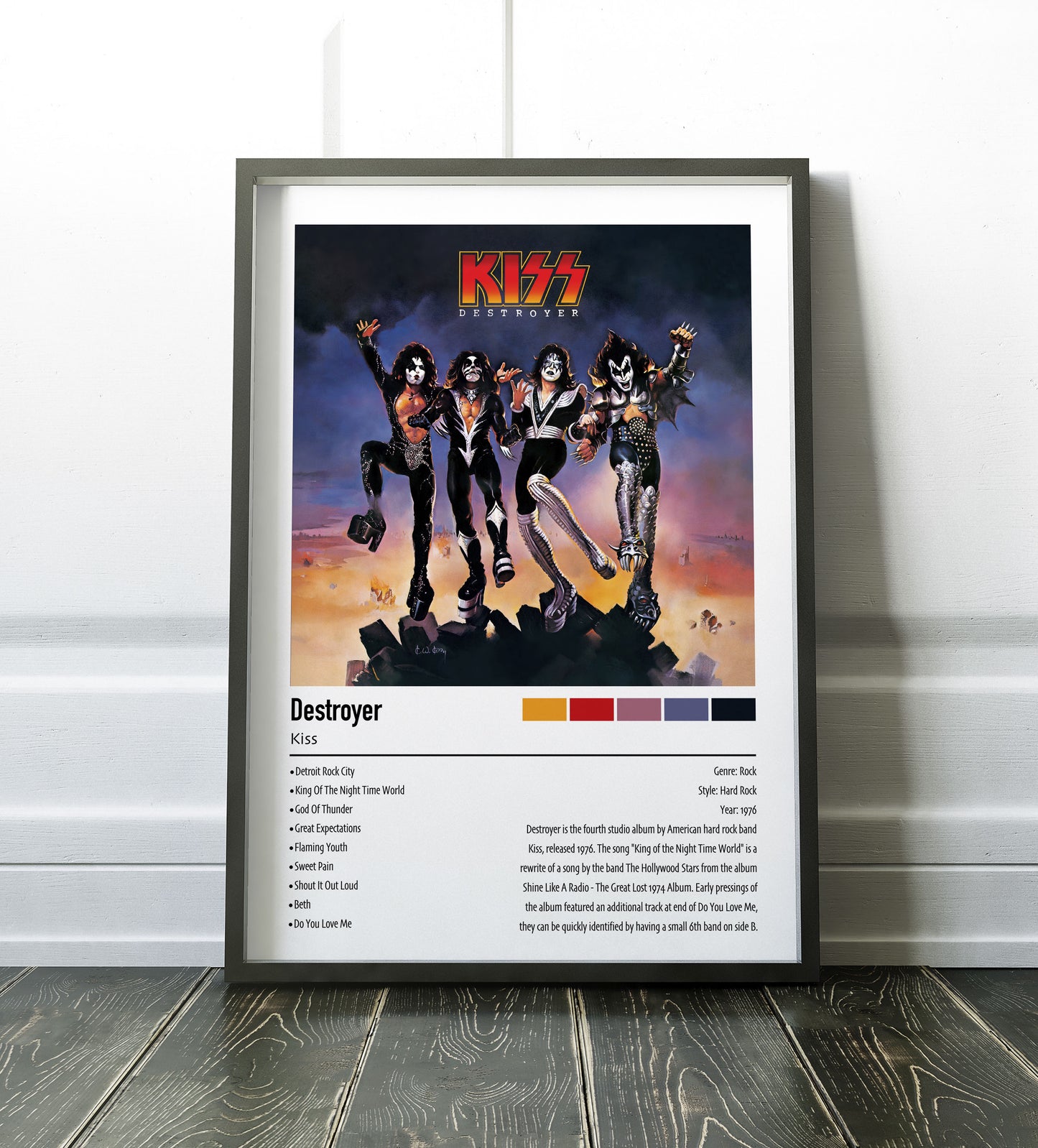 Kiss | Destroyer | Custom Album Cover Poster Print