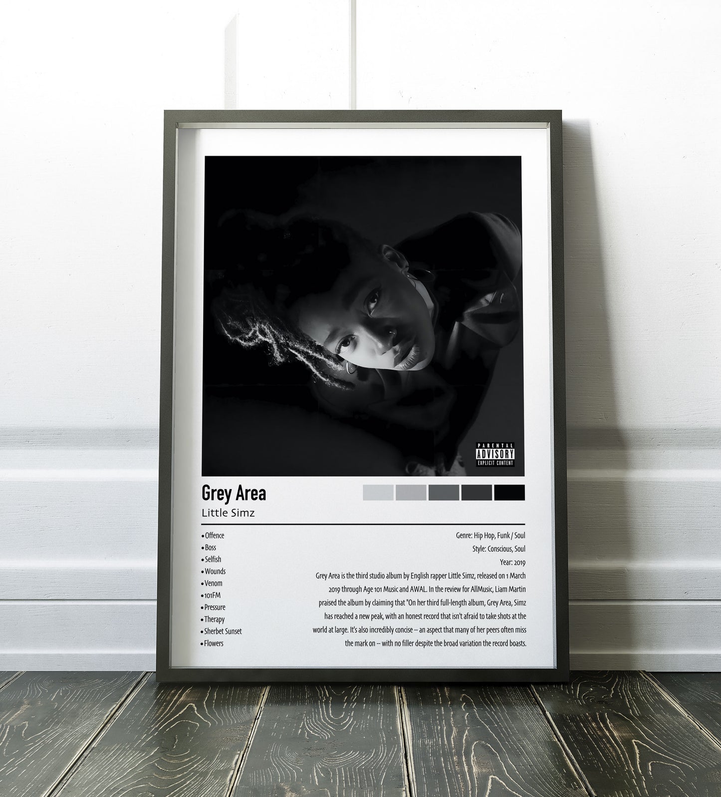 Little Simz | Grey Area | Custom Album Cover Poster Print
