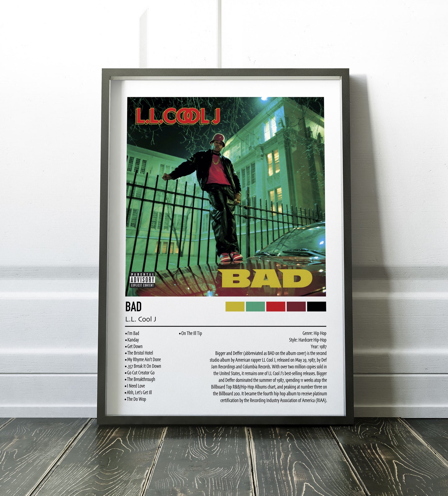 L.L. Cool J | BAD | Custom Album Cover Poster Print