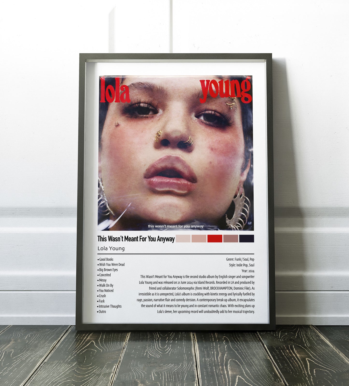 Lola Young | This Wasn't Meant For You Anyway | Custom Album Cover Poster Print