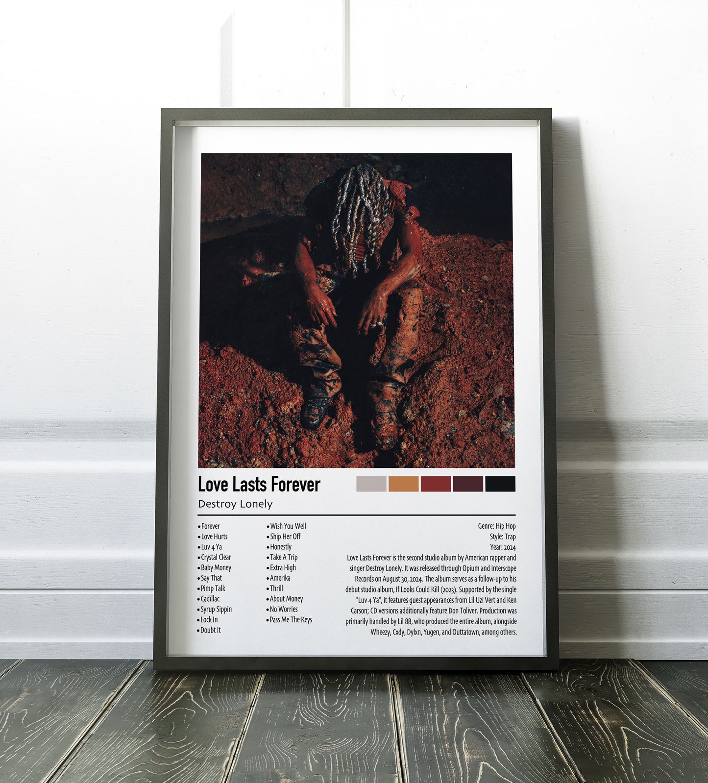 Destroy Lonely | Love Lasts Forever | Custom Album Cover Poster Print