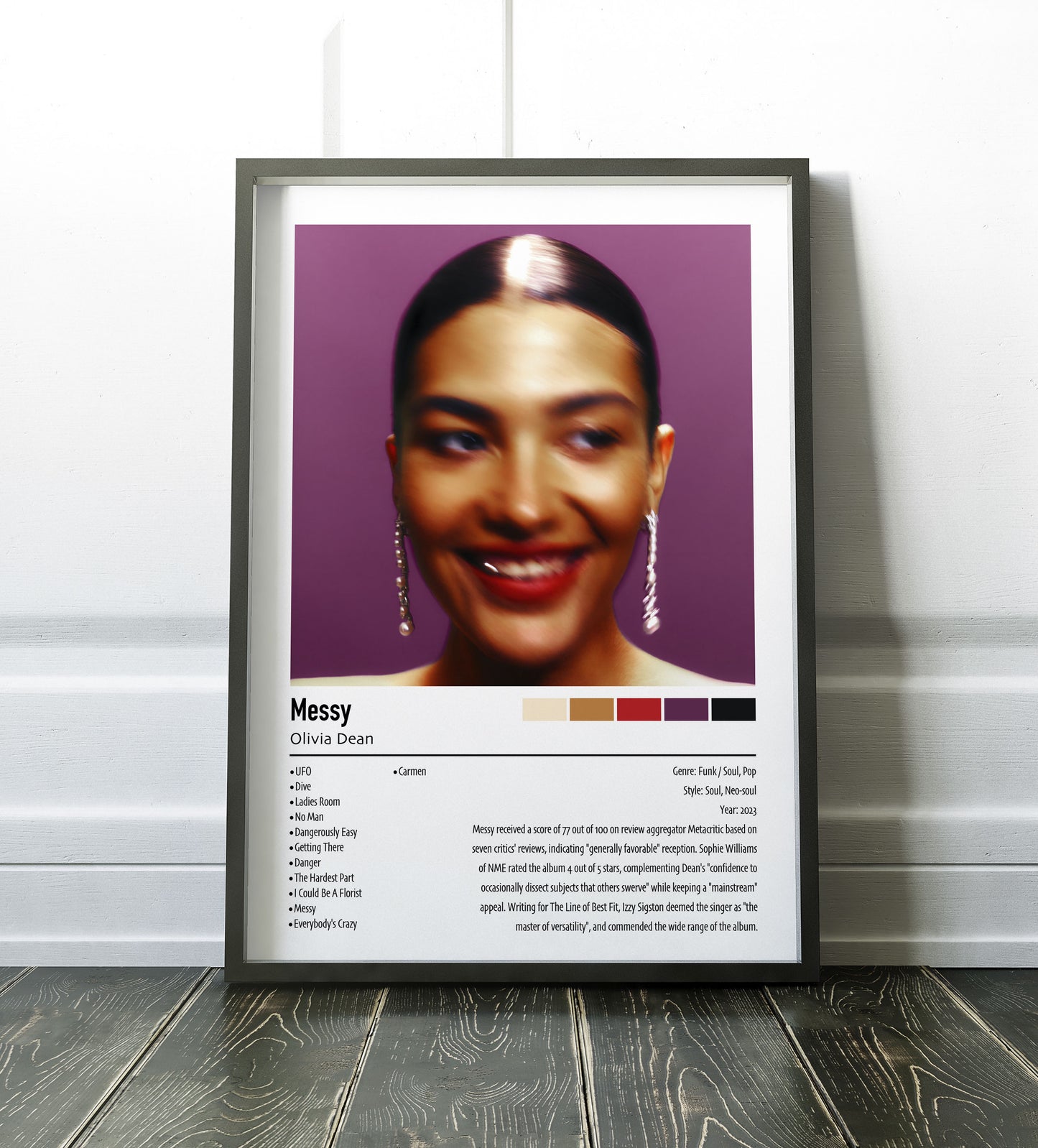 Olivia Dean | Messy | Custom Album Cover Poster Print