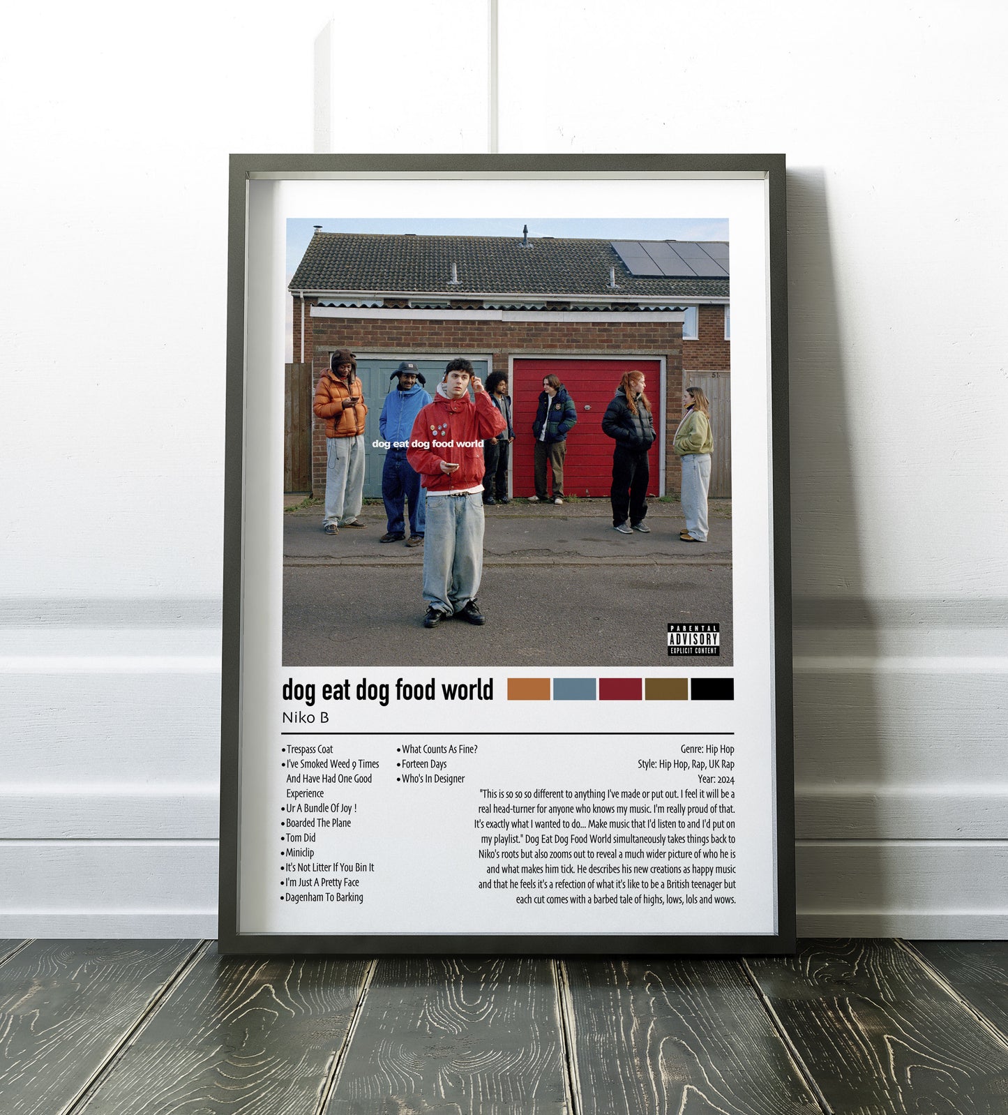 Nico B | dog eat dog food world | Custom Album Cover Poster Print