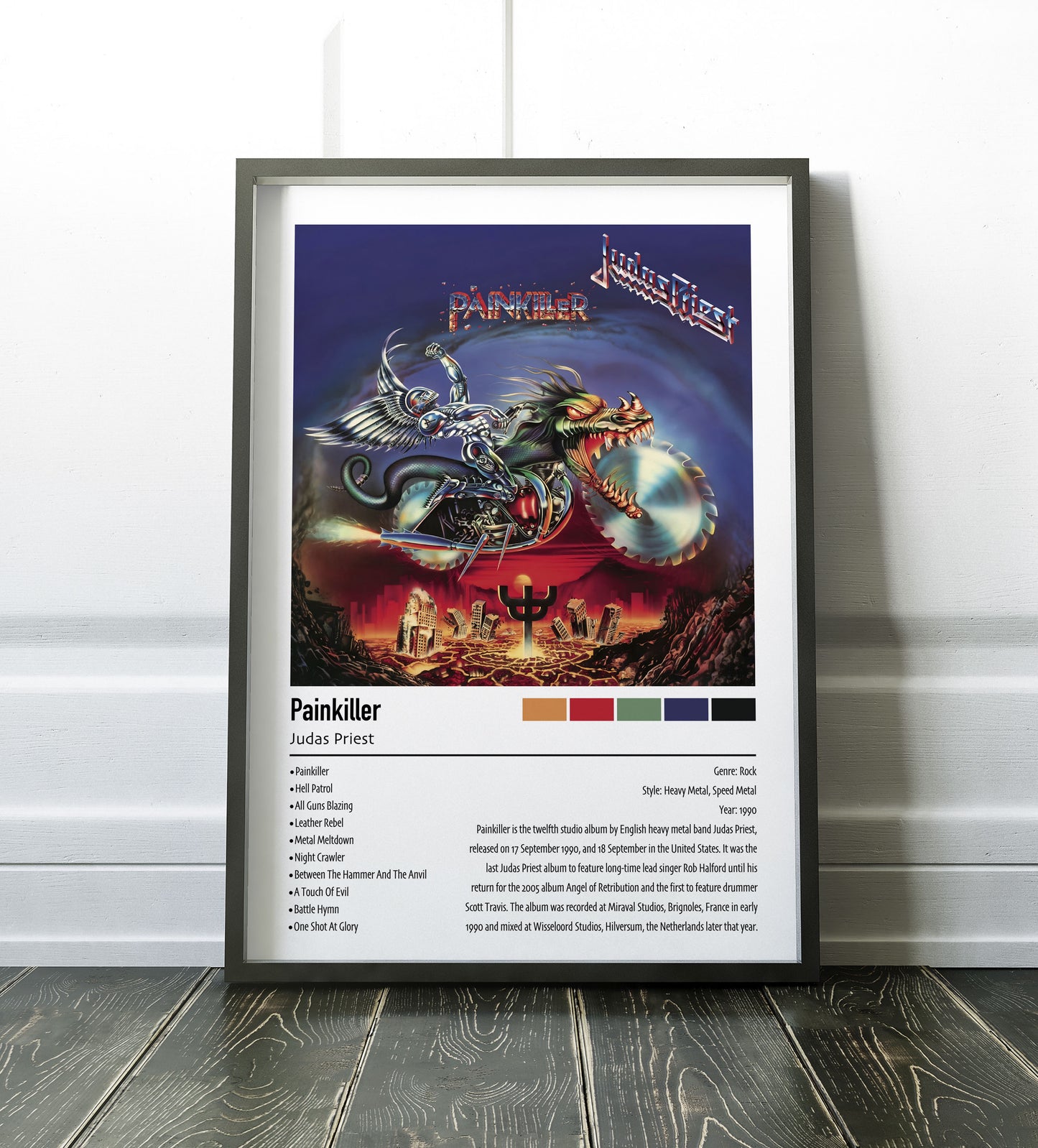 Judas Priest | Painkiller | Custom Album Cover Poster Print