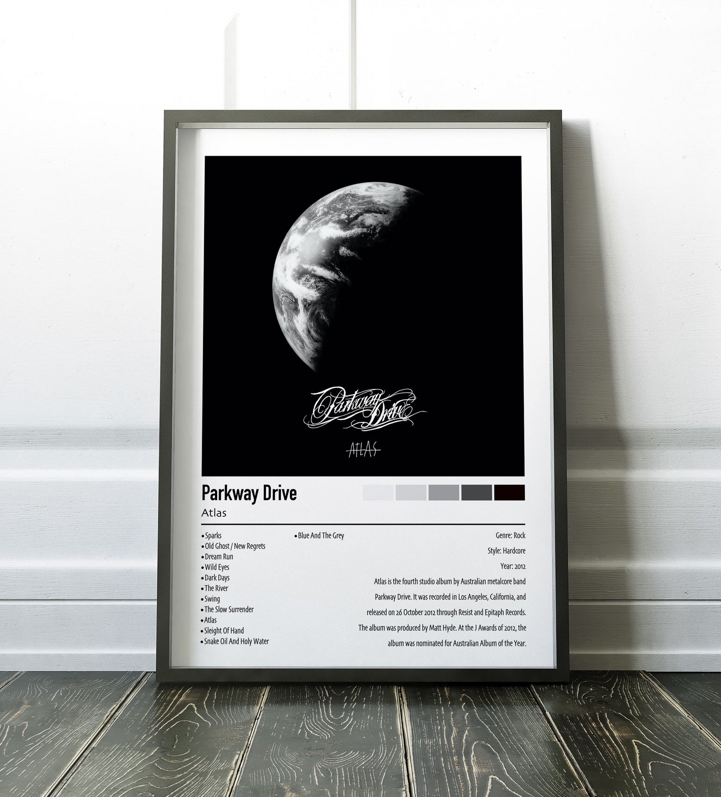 Atlas | Parkway Drive | Custom Album Cover Poster Print