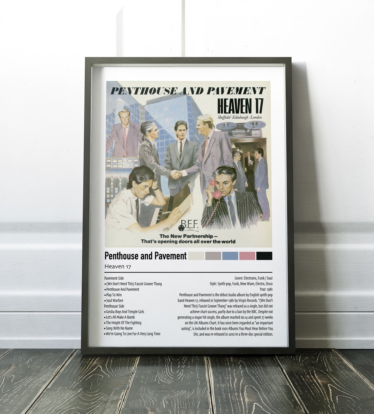 HEAVEN 17 | Penthouse and Pavement | Custom Album Cover Poster Print