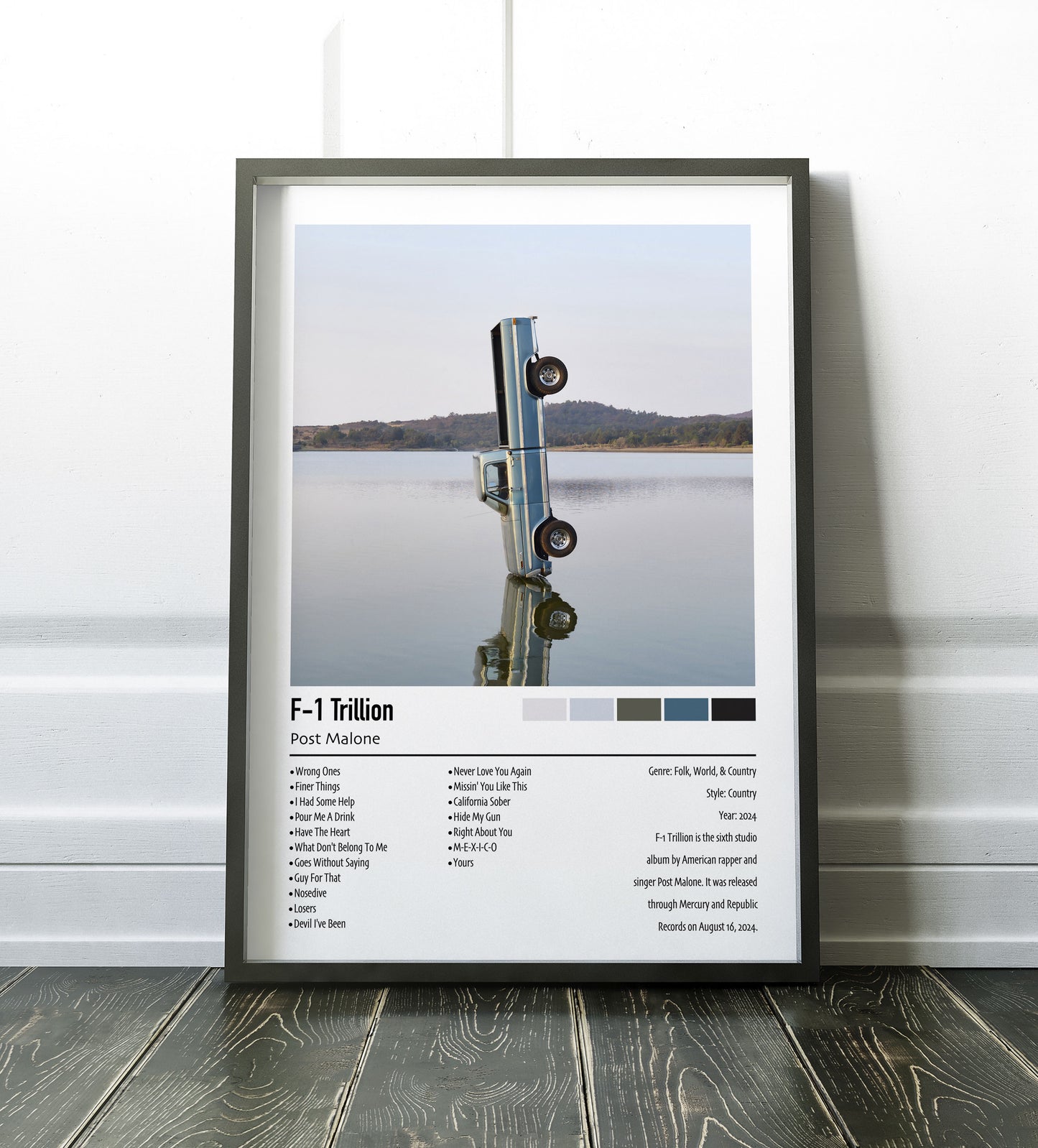 Post Malone | F-1 Trillion | Custom Album Cover Poster Print
