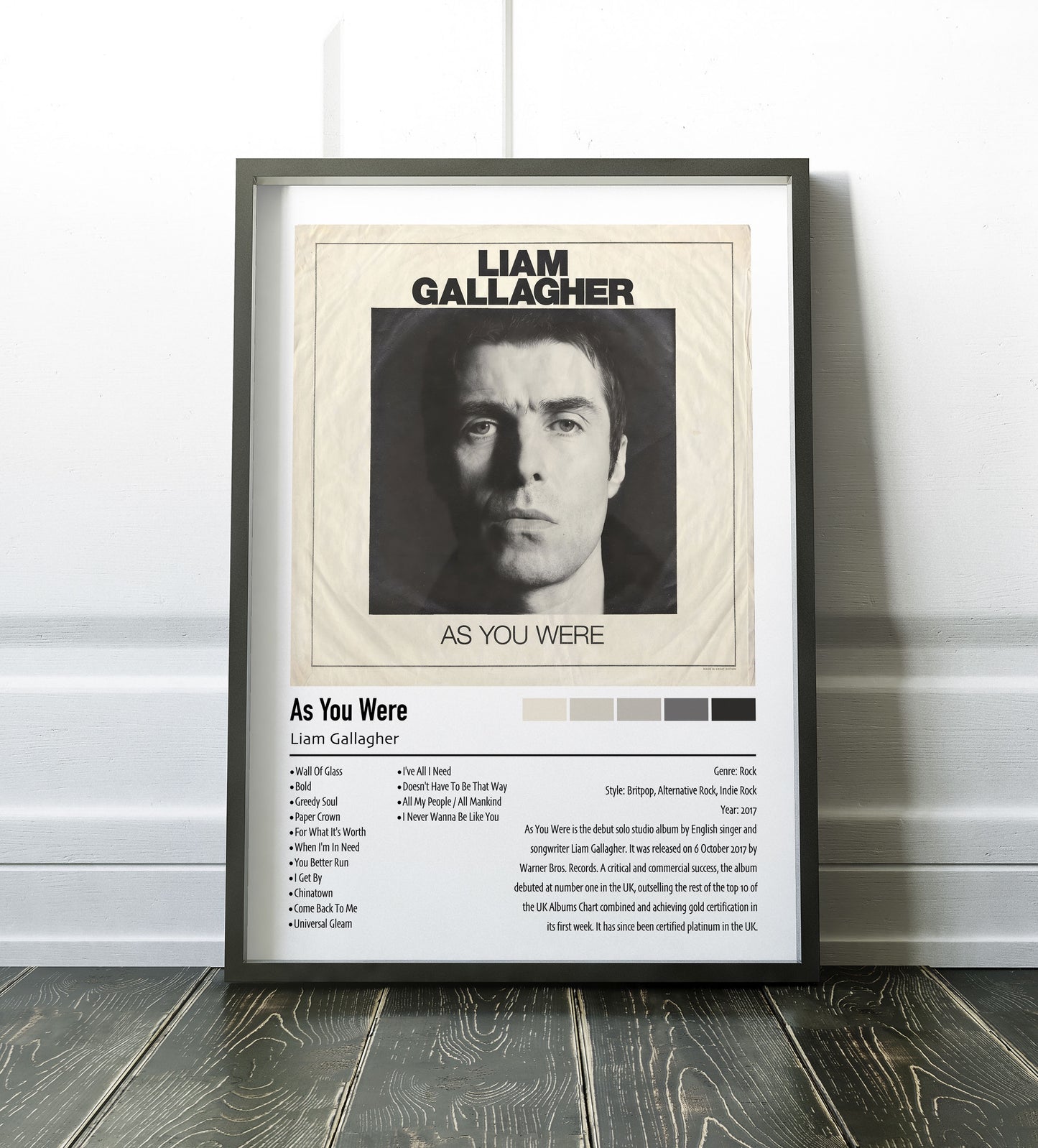 Liam Gallagher | As You Were | Custom Album Cover Poster Print