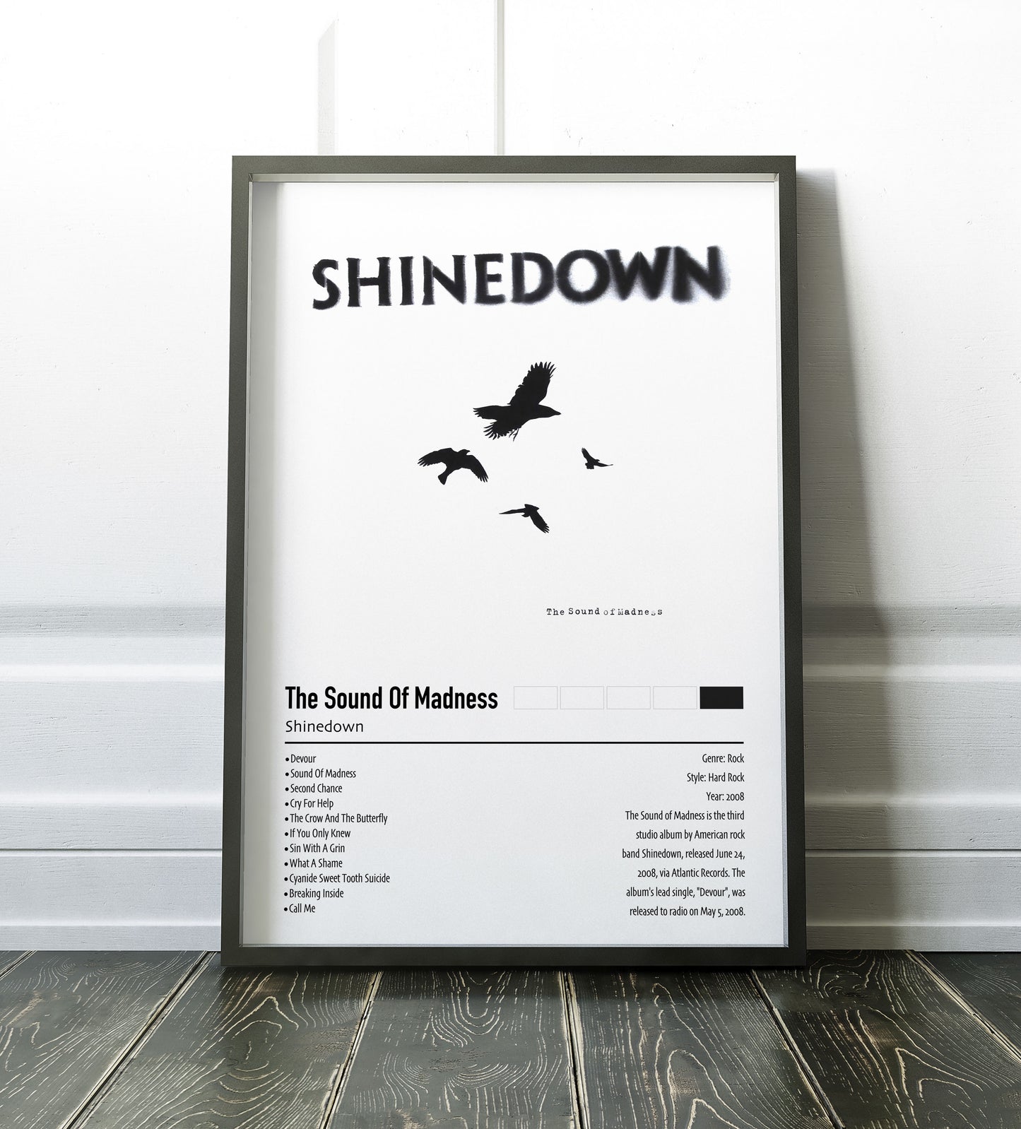 Shinedown | The Sound Of Madness | Custom Album Cover Poster Print