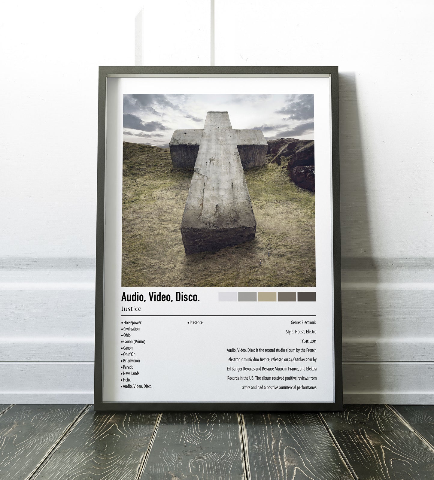 Justice | Audio, Video, Disco. | Custom Album Cover Poster Print