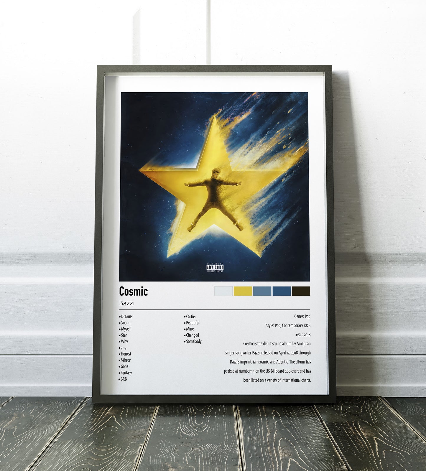 Bazzi | Cosmic | Custom Album Cover Poster Print