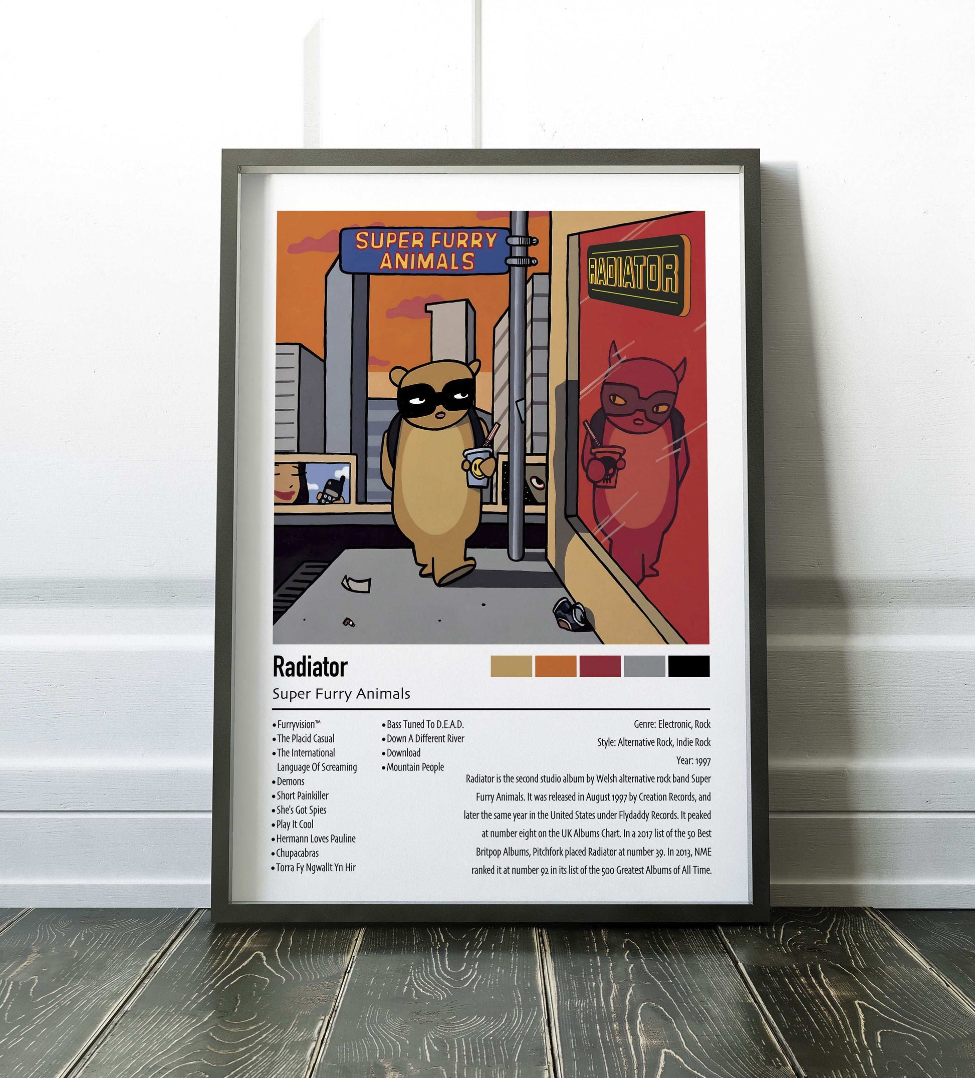 Super Furry Animals  | Radiator | Custom Album Cover Poster Print
