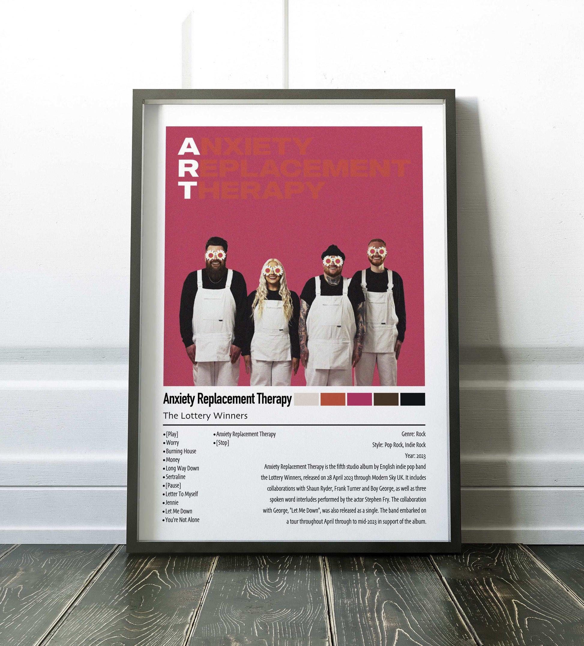 The Lottery Winners | Anxiety Replacement Therapy | Custom Album Cover Poster Print