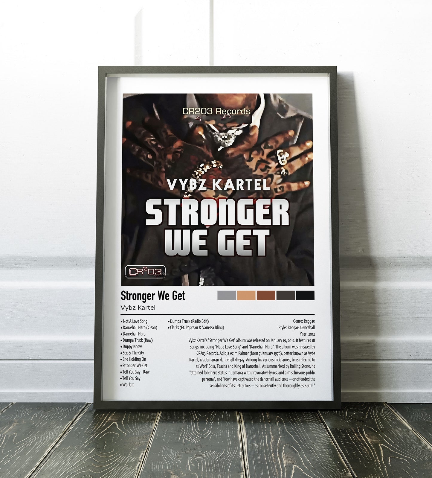 Vybz Kartel | Stronger We Get | Custom Album Cover Poster Print