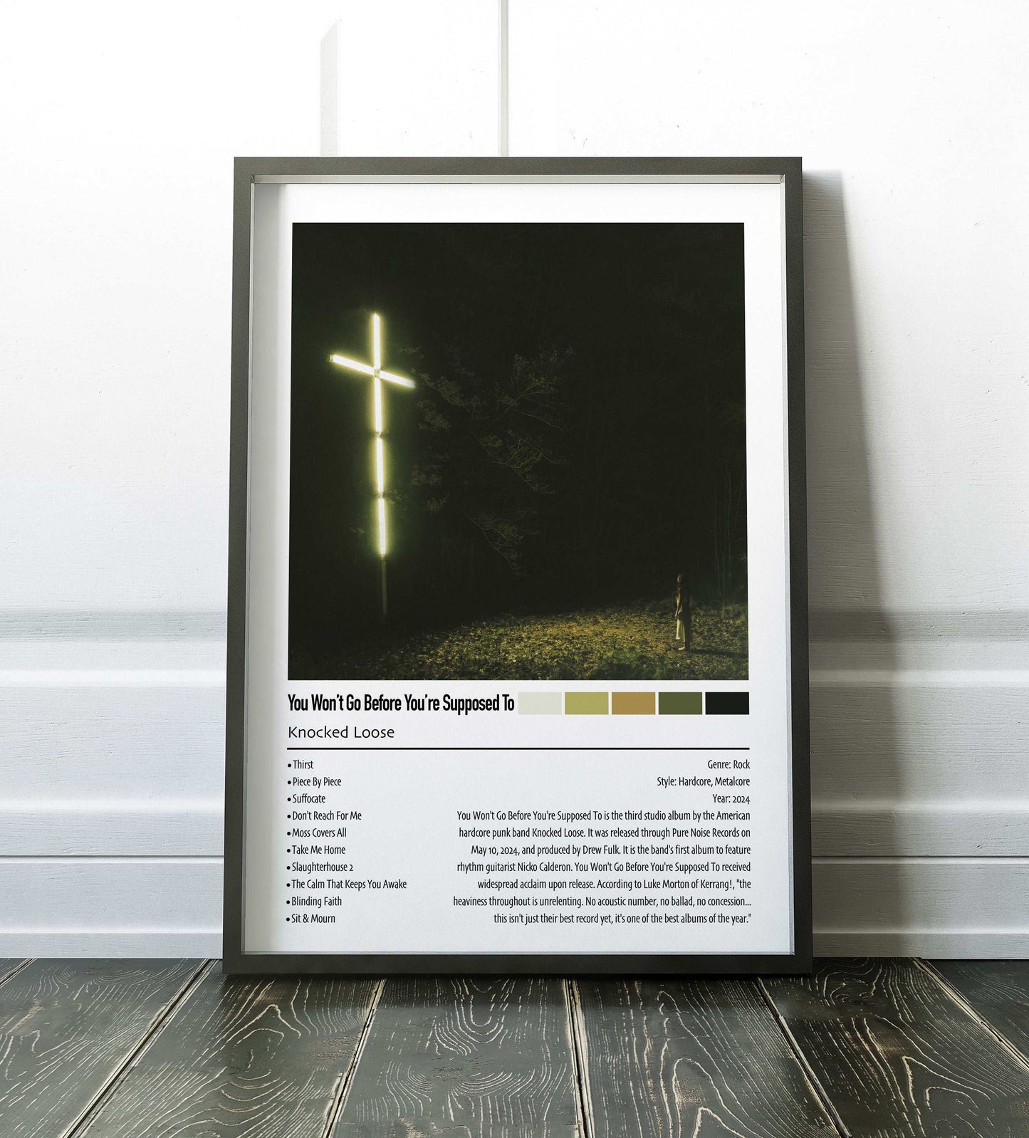 Knocked Loose | You Won't Go Before You're Supposed To | Custom Album Cover Poster Print