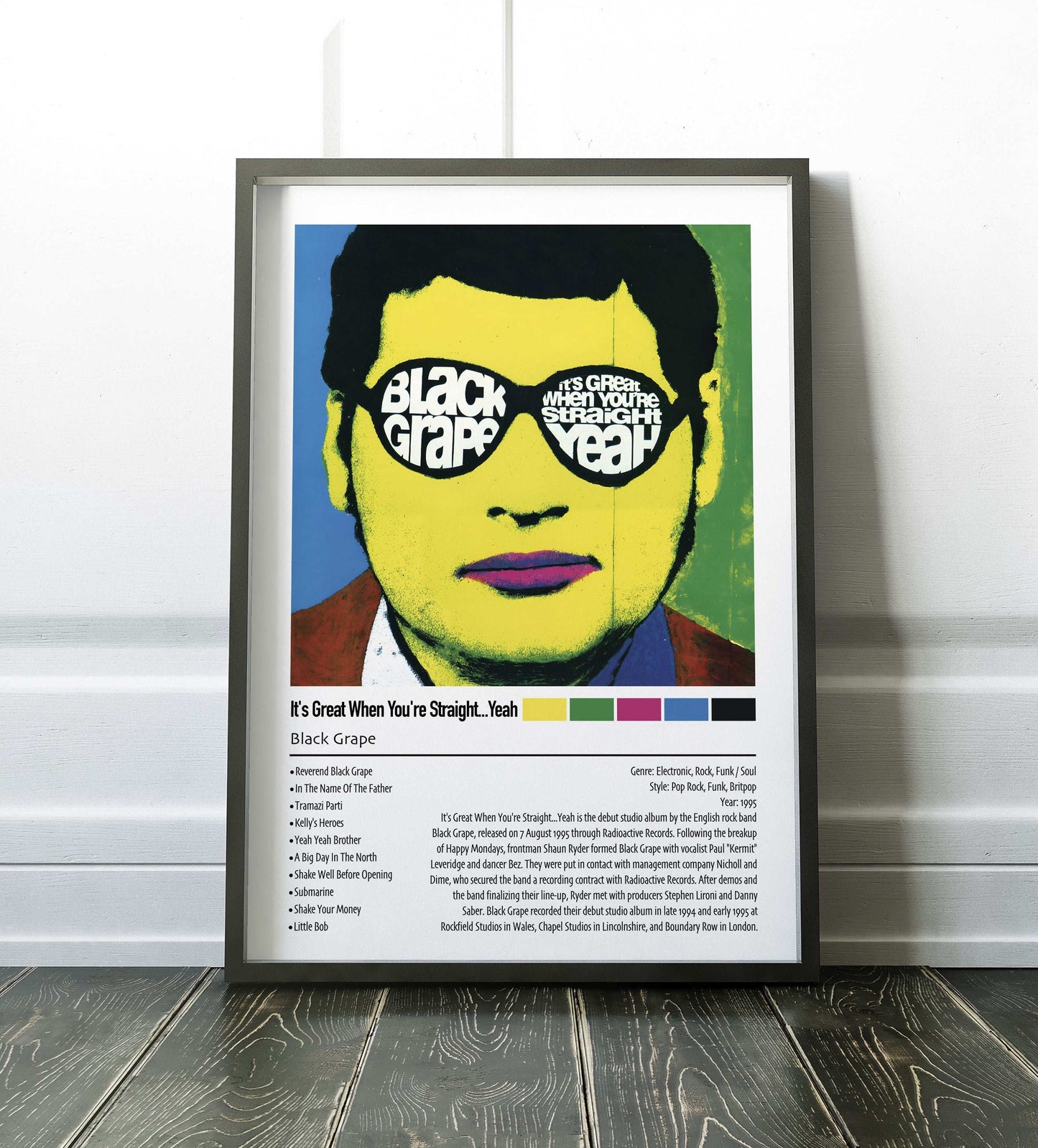 Black Grape | It's Great When You're Straight...Yeah | Custom Album Cover Poster Print