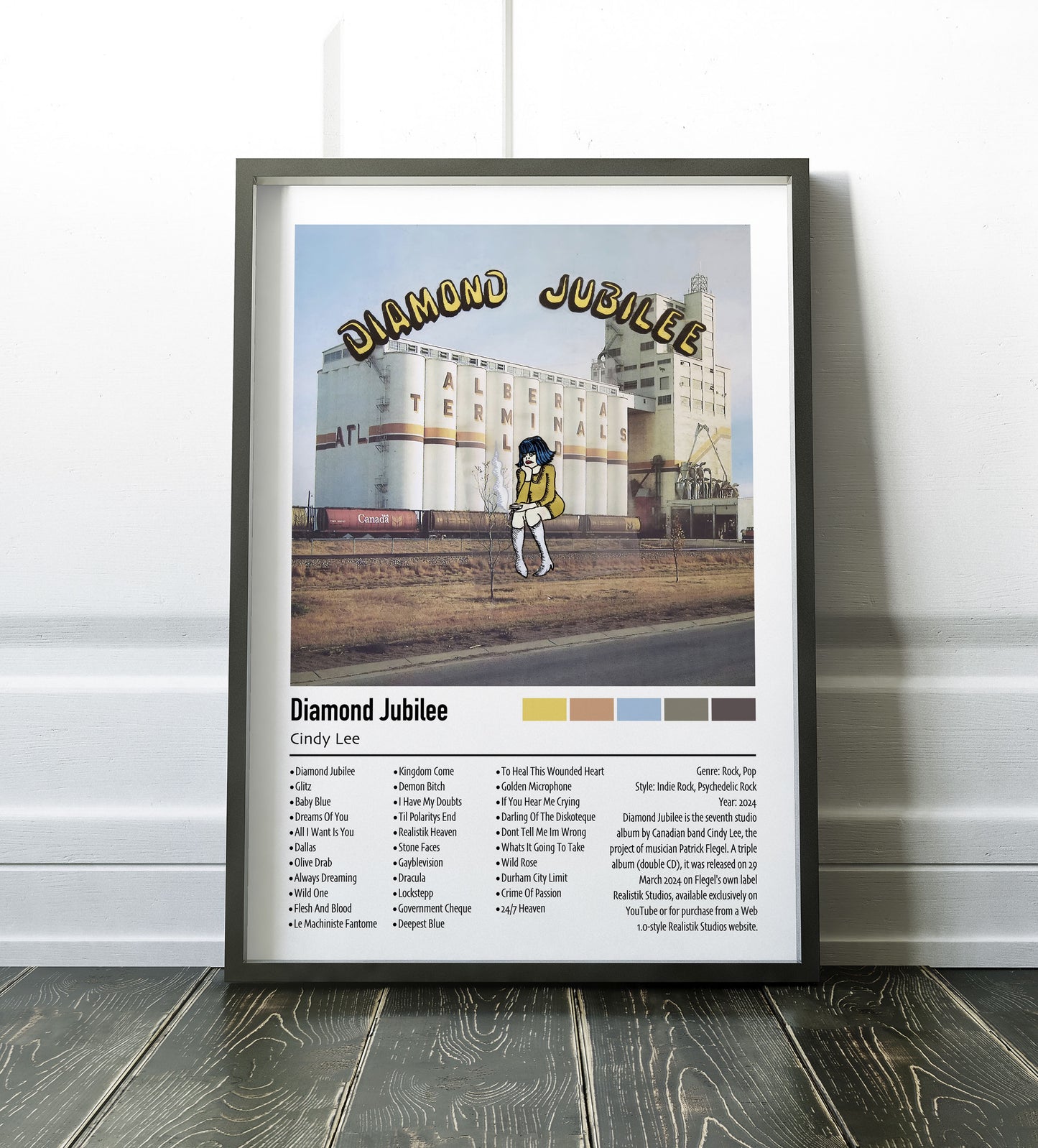 Cindy Lee | Diamond Jubilee | Custom Album Cover Poster Print