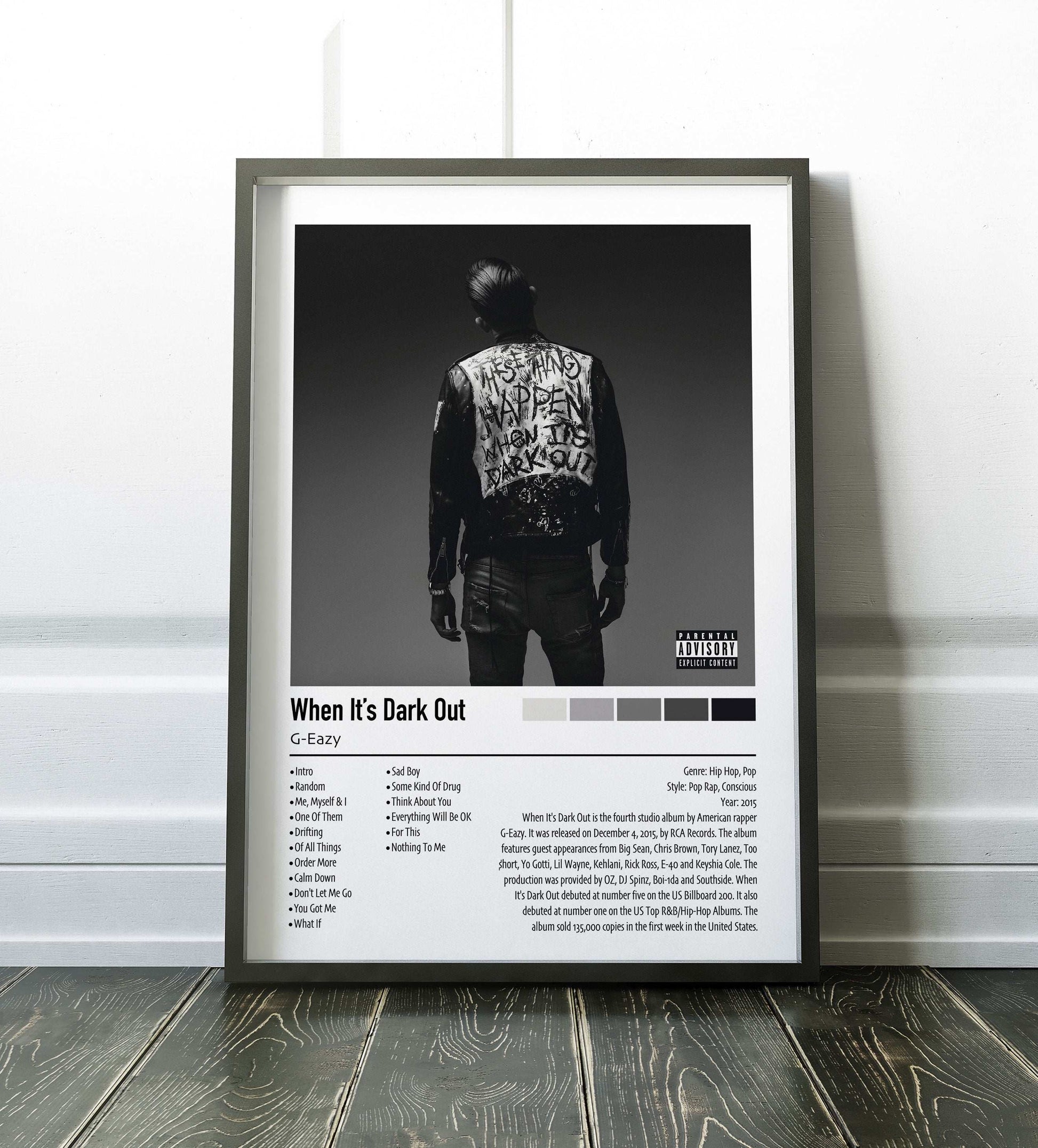 G-Eazy | When It's Dark Out | Custom Album Cover Poster Print