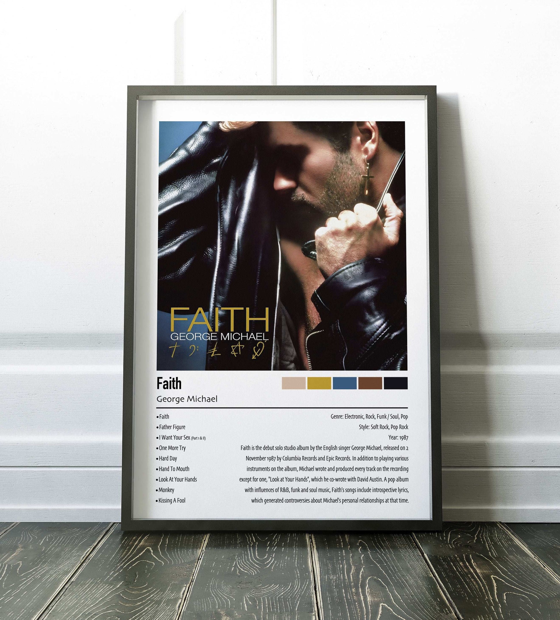 George Michael | Faith | Custom Album Cover Poster Print