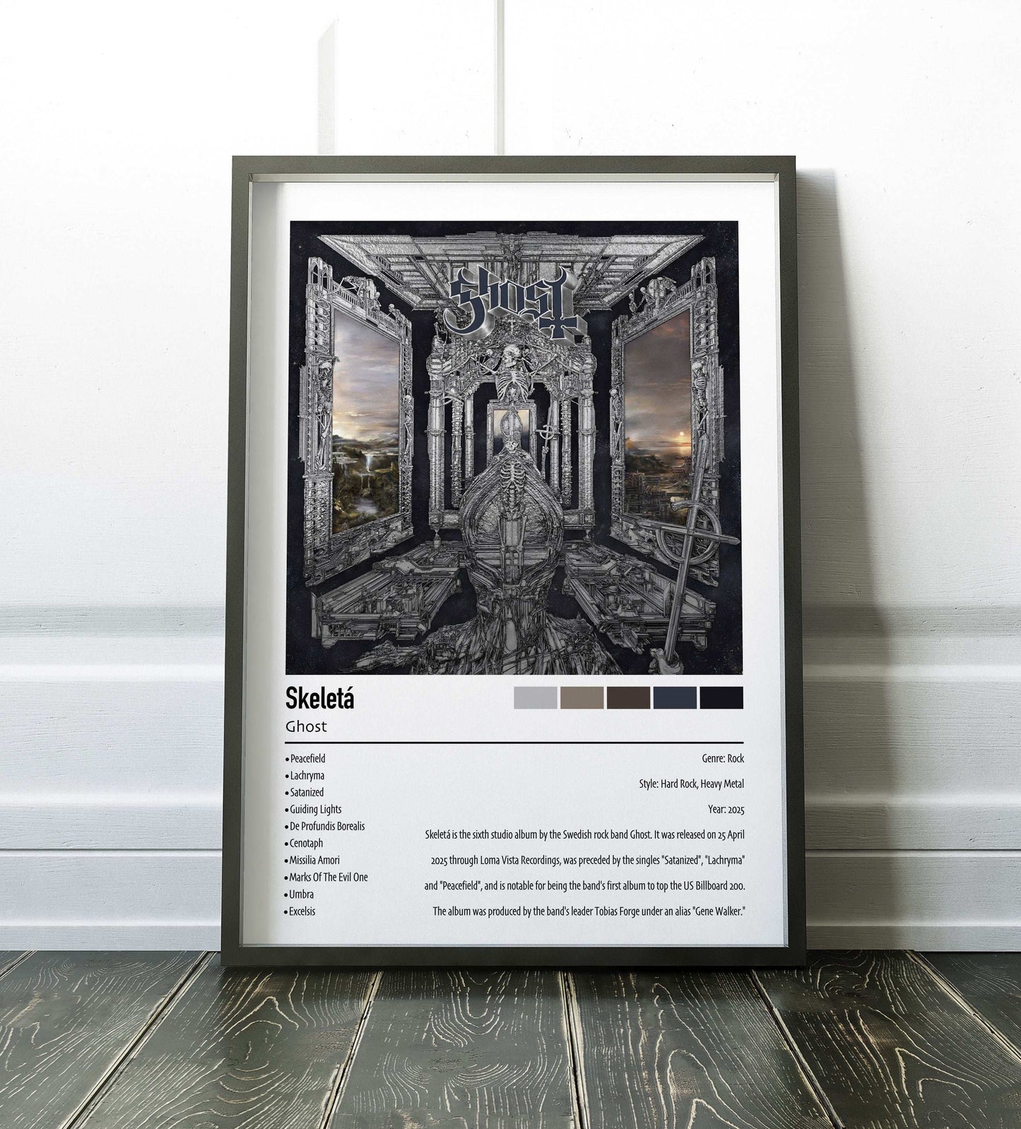 Ghost | Skeletá | Custom Album Cover Poster Print