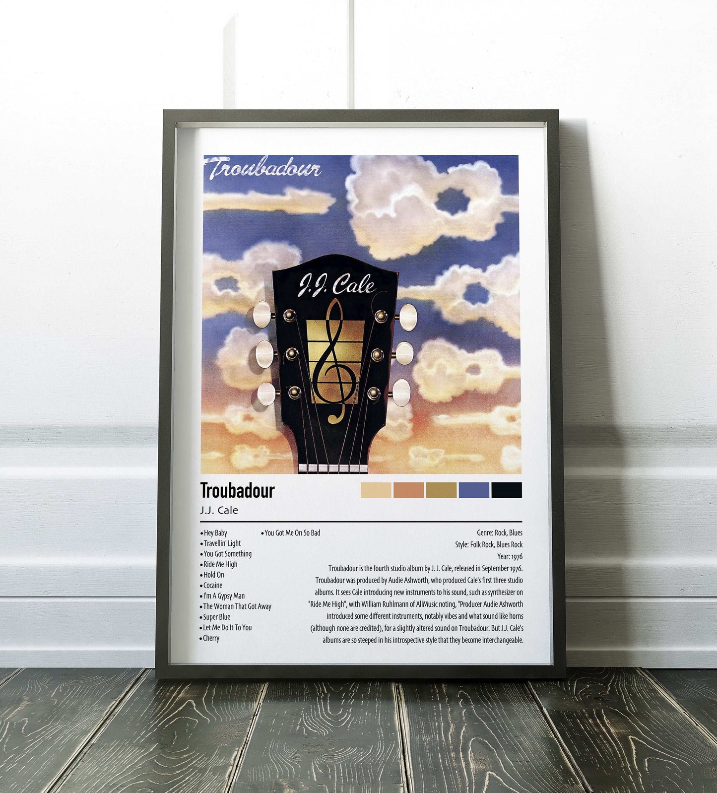 J.J. Cale | Troubadour | Custom Album Cover Poster Print