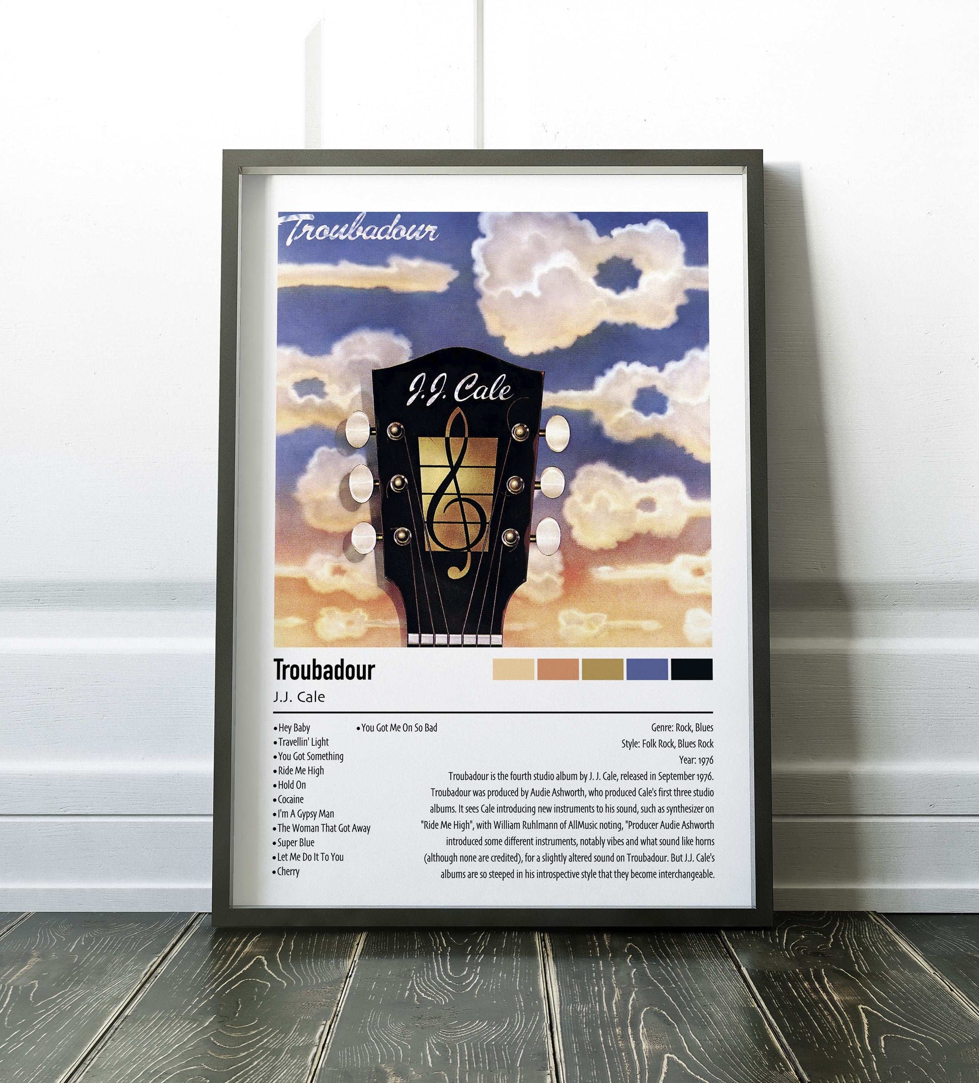 J.J. Cale | Troubadour | Custom Album Cover Poster Print