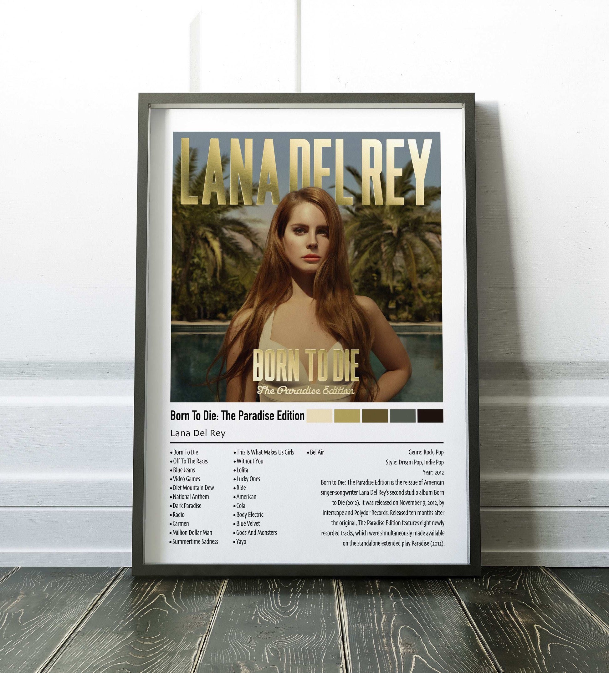 Lana Del Rey | Born To Die: The Paradise Edition | Custom Album Cover Poster Print