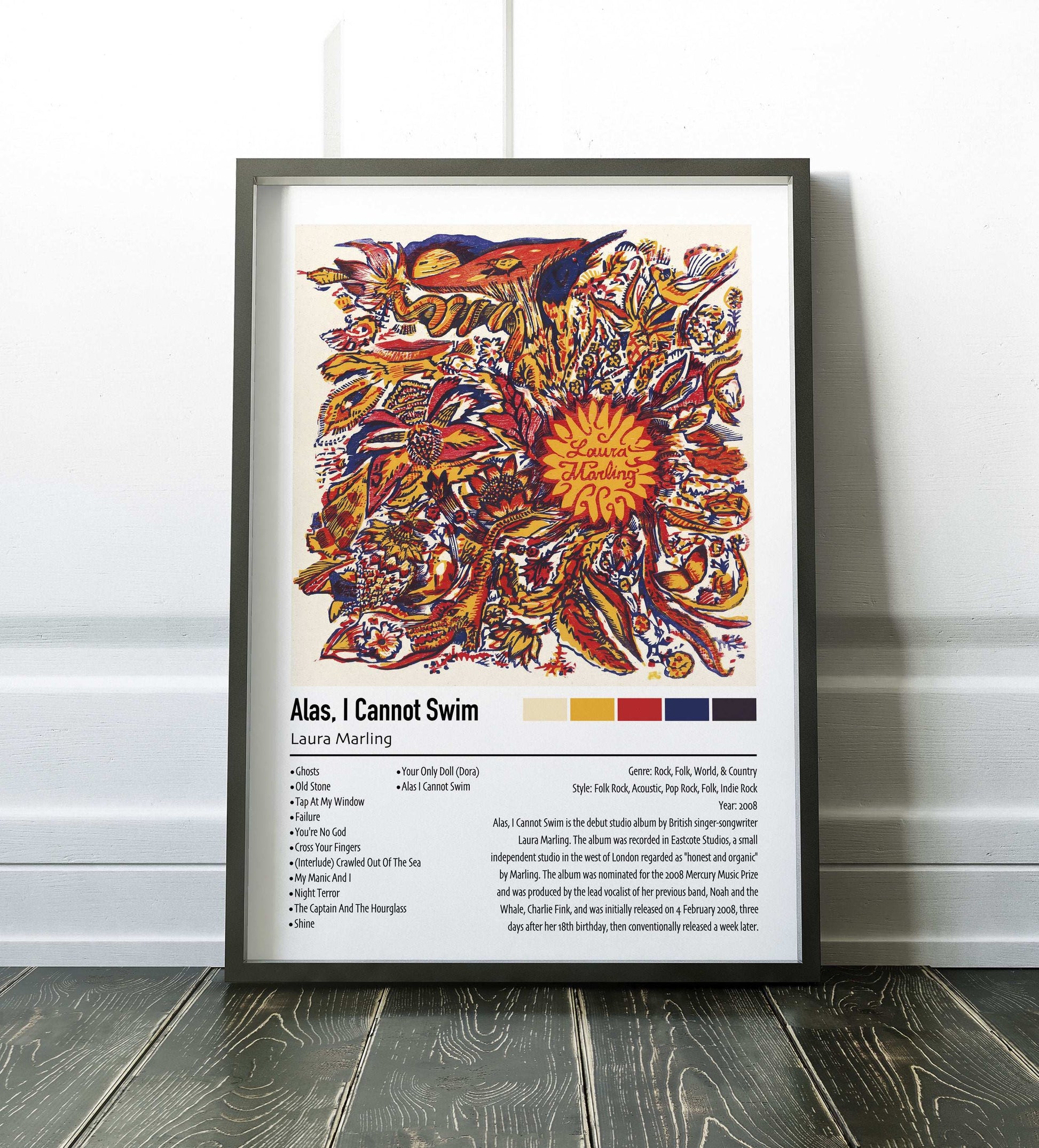 Laura Marling | Alas, I Cannot Swim | Custom Album Cover Poster Print