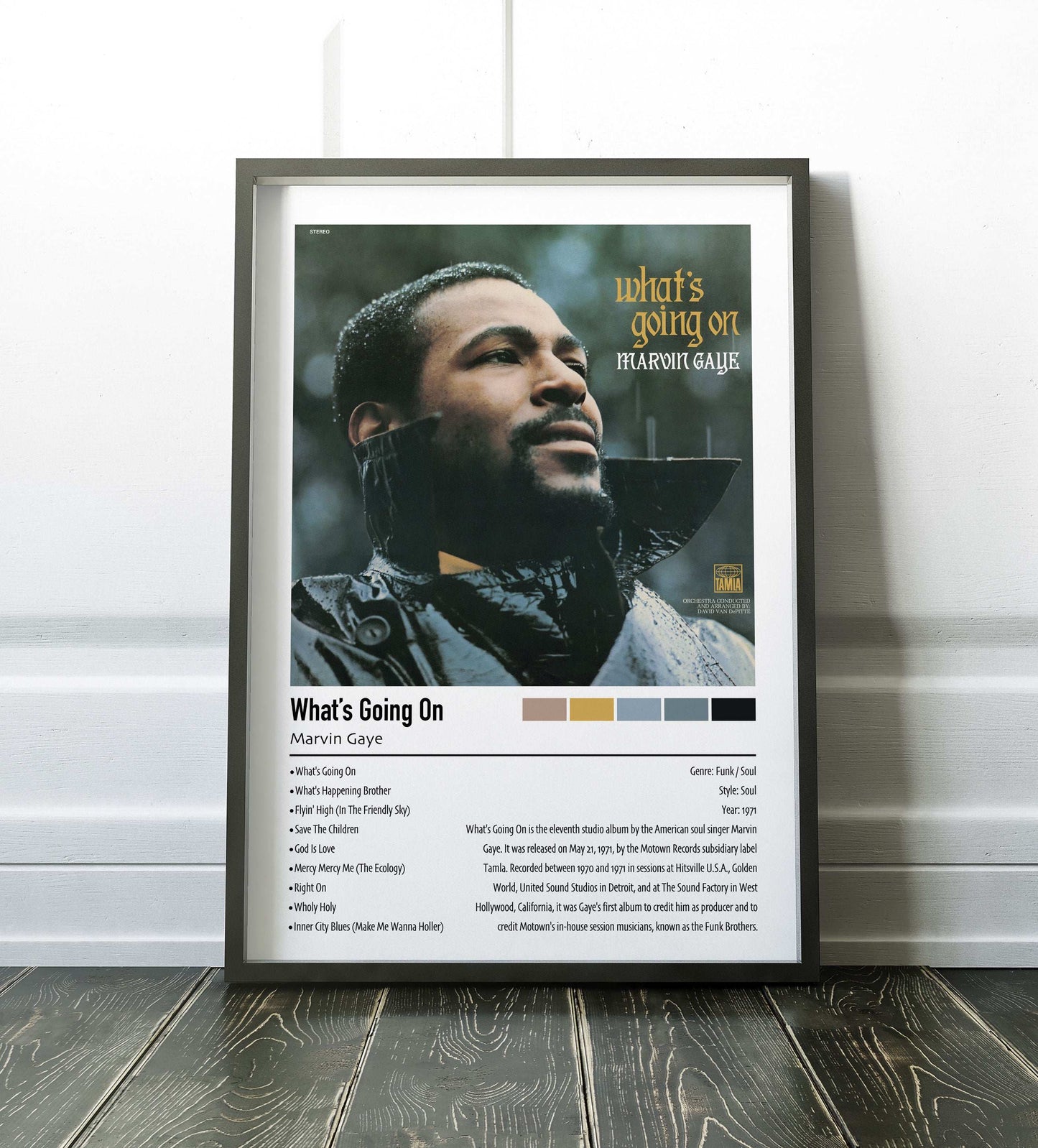 Marvin Gaye | What's Going On | Custom Album Cover Poster Print