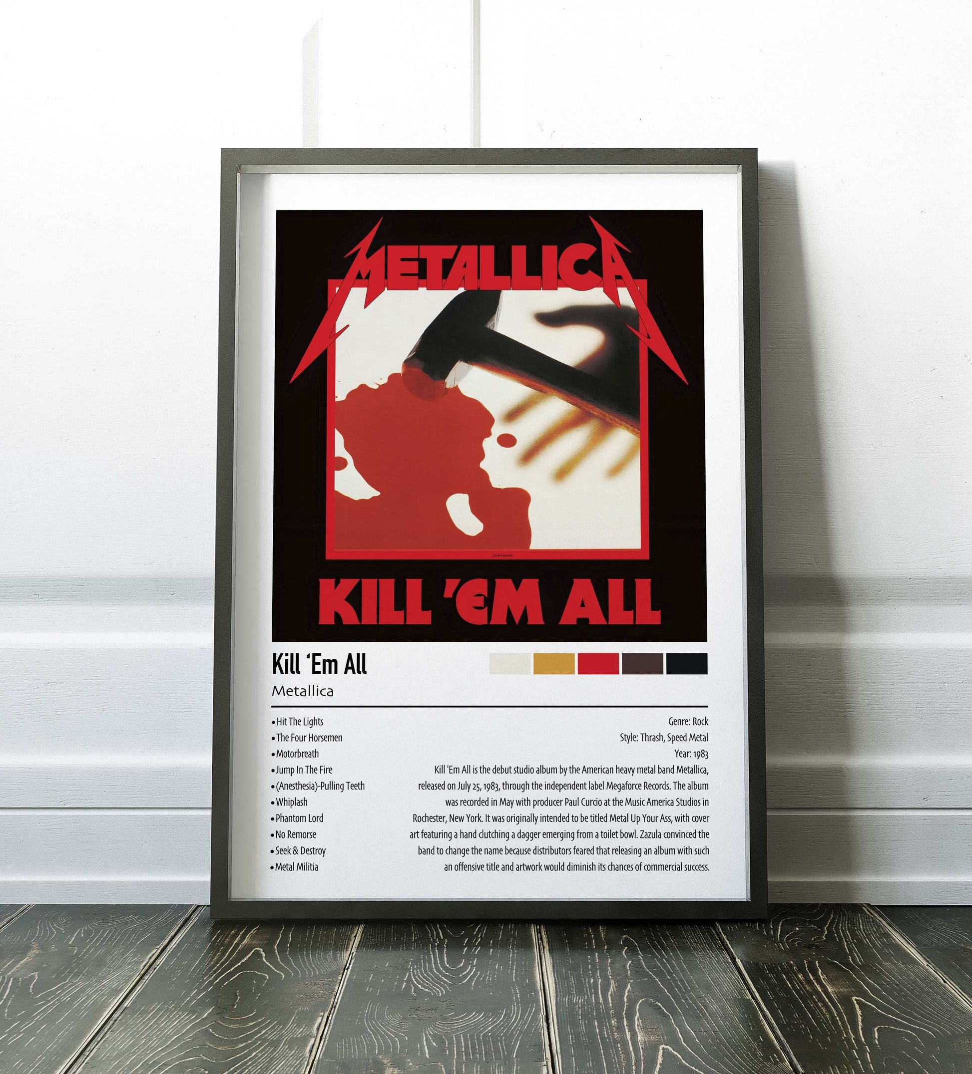 Metallica | Kill 'Em All | Custom Album Cover Poster Print
