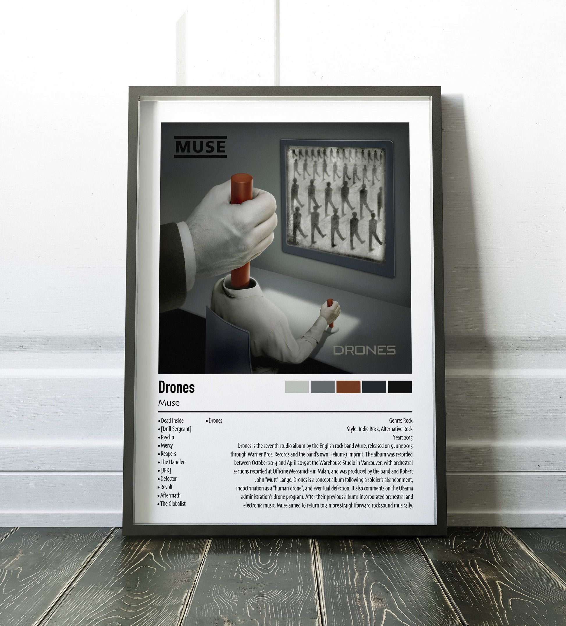 Muse | Drones | Custom Album Cover Poster Print
