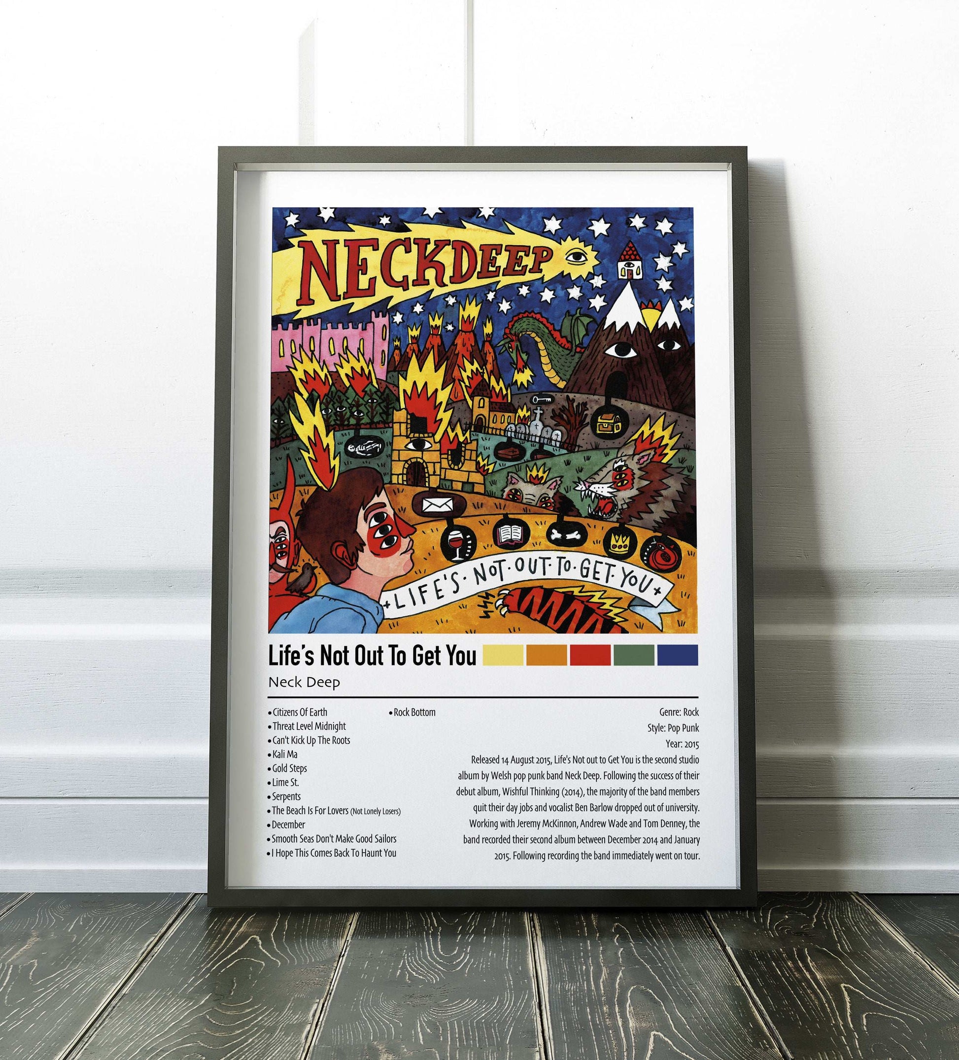 Neck Deep | Life's Not Out To Get You | Custom Album Cover Poster Print