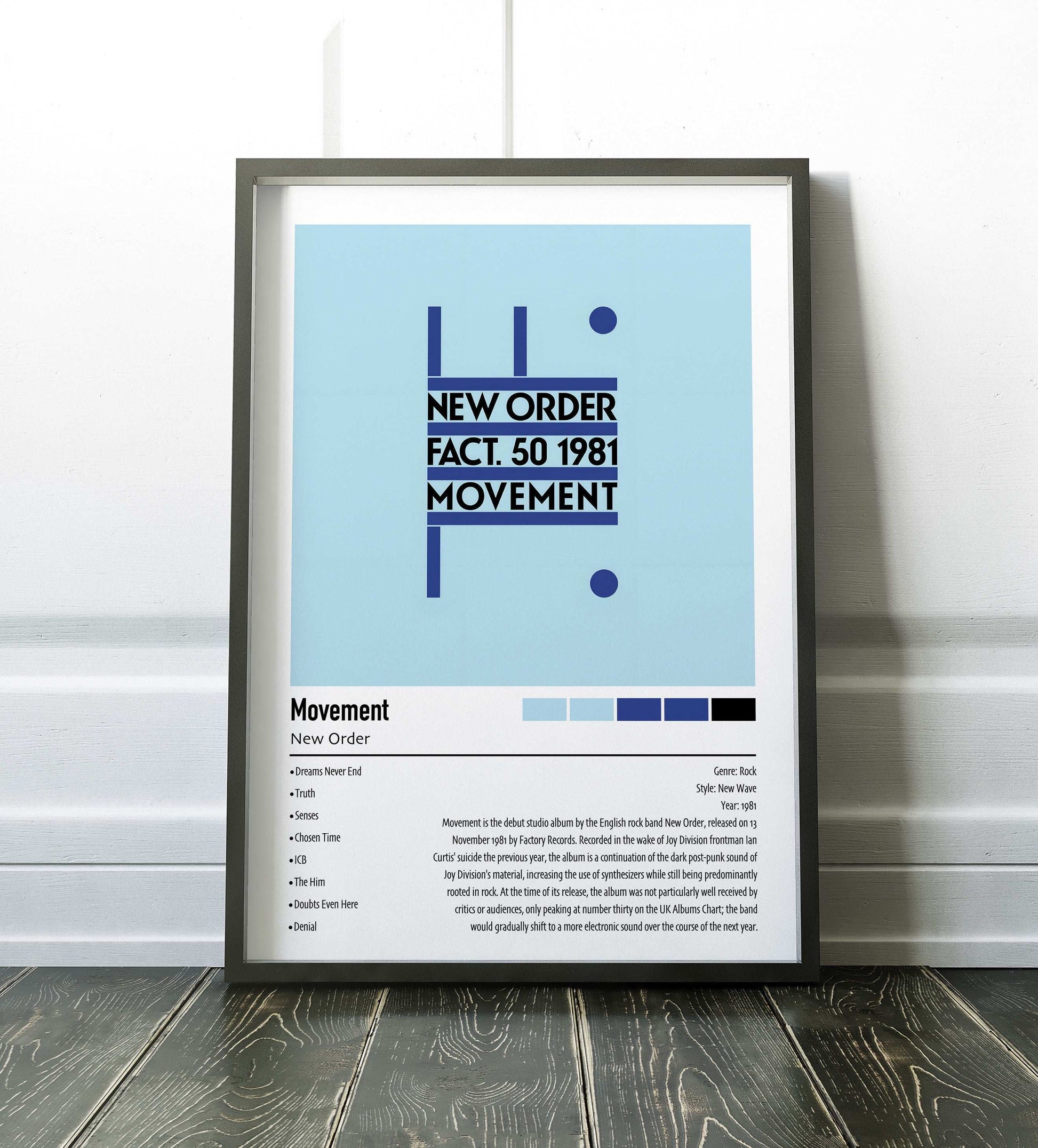 New Order | Movement | Custom Album Cover Poster Print