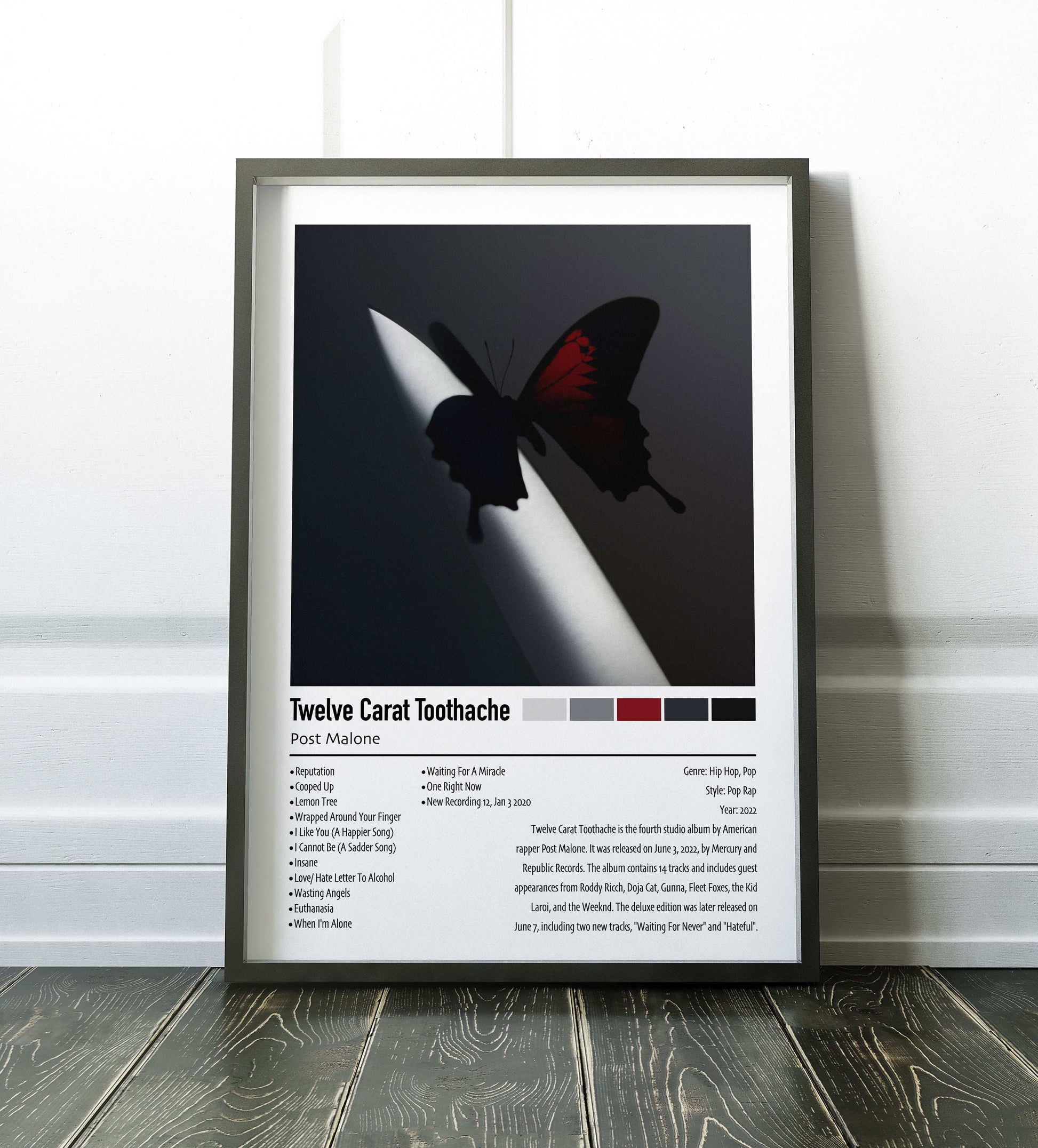 Post Malone | Twelve Carat Toothache | Custom Album Cover Poster Print