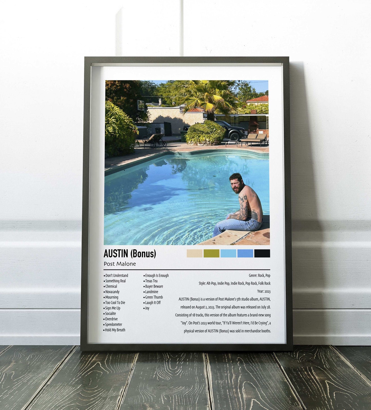 Post Malone | AUSTIN (Bonus) | Custom Album Cover Poster Print