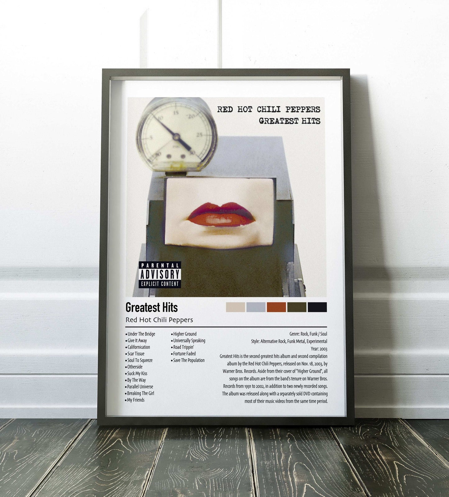 Red Hot Chili Peppers | Greatest Hits | Custom Album Cover Poster Print