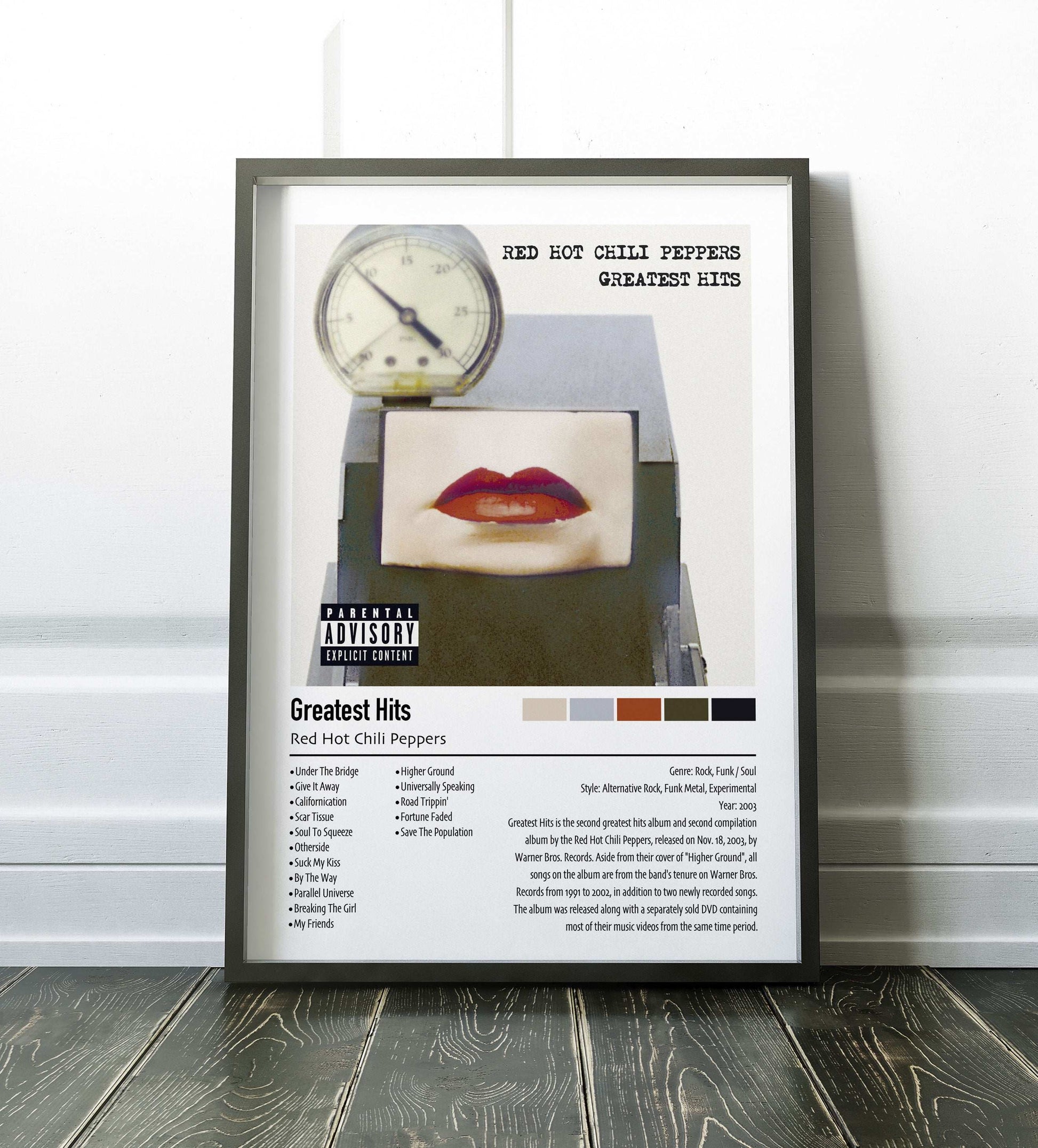 Red Hot Chili Peppers | Greatest Hits | Custom Album Cover Poster Print