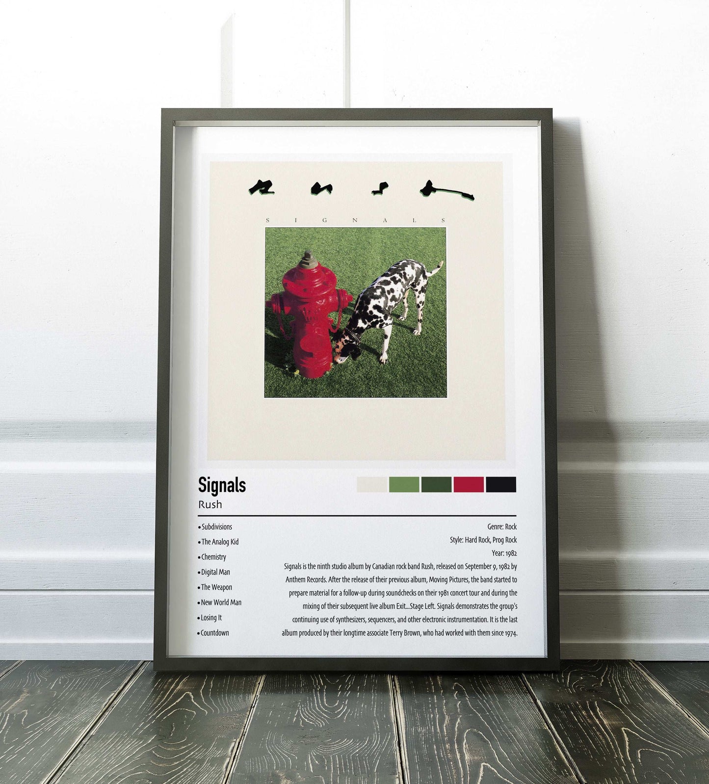 Rush | Signals | Custom Album Cover Poster Print