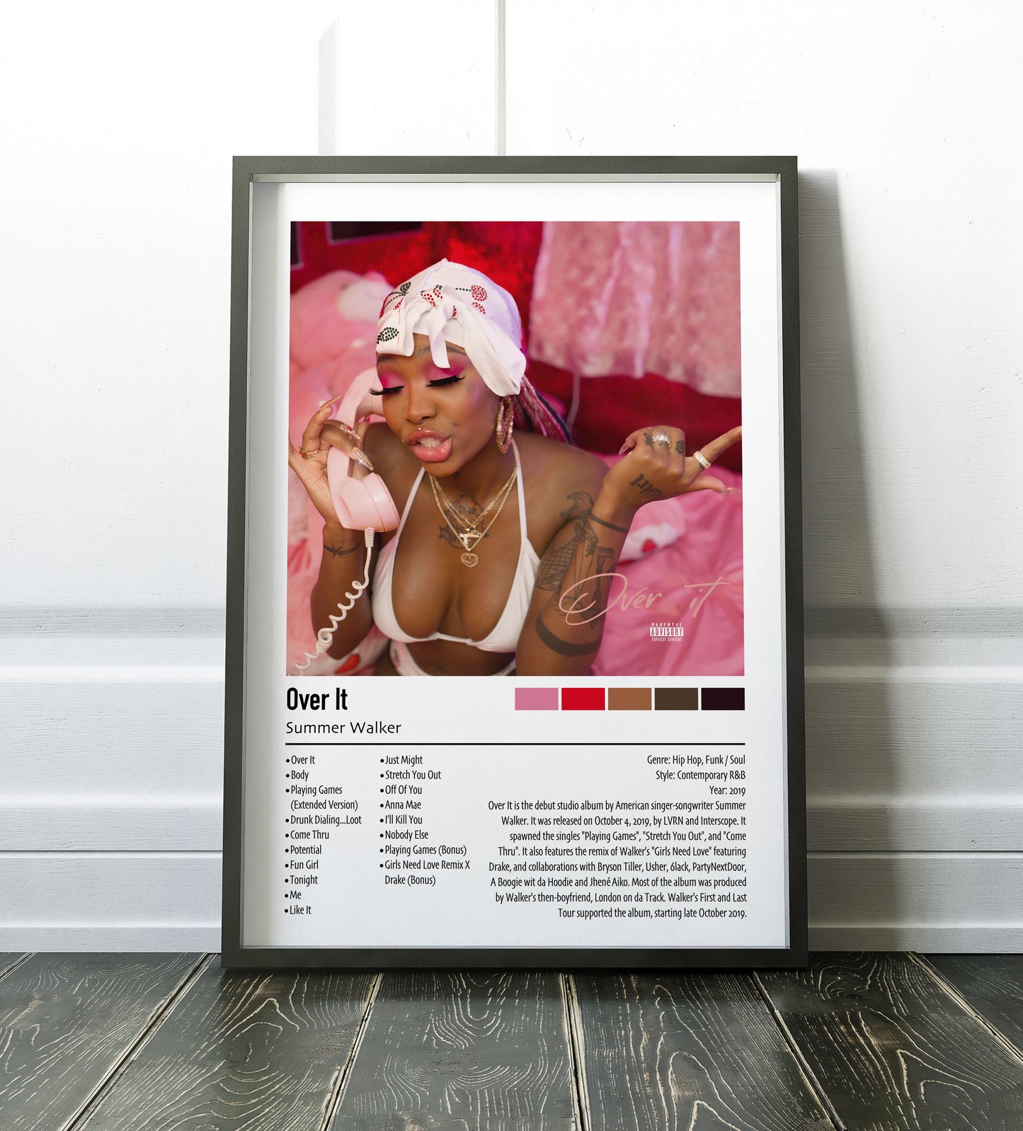 Summer Walker | Over It | Custom Album Cover Poster Print